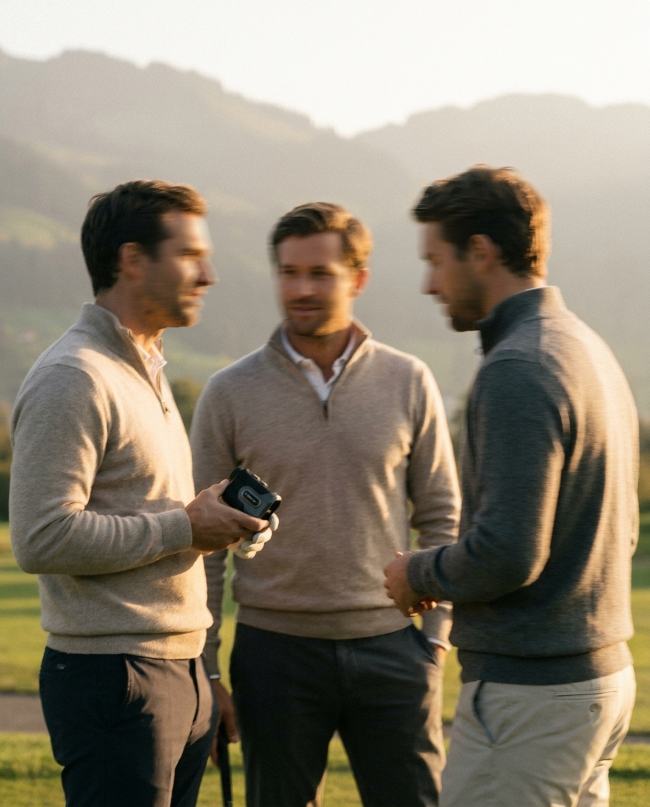 Das Gründerteam von TheGolferLab auf dem Platz