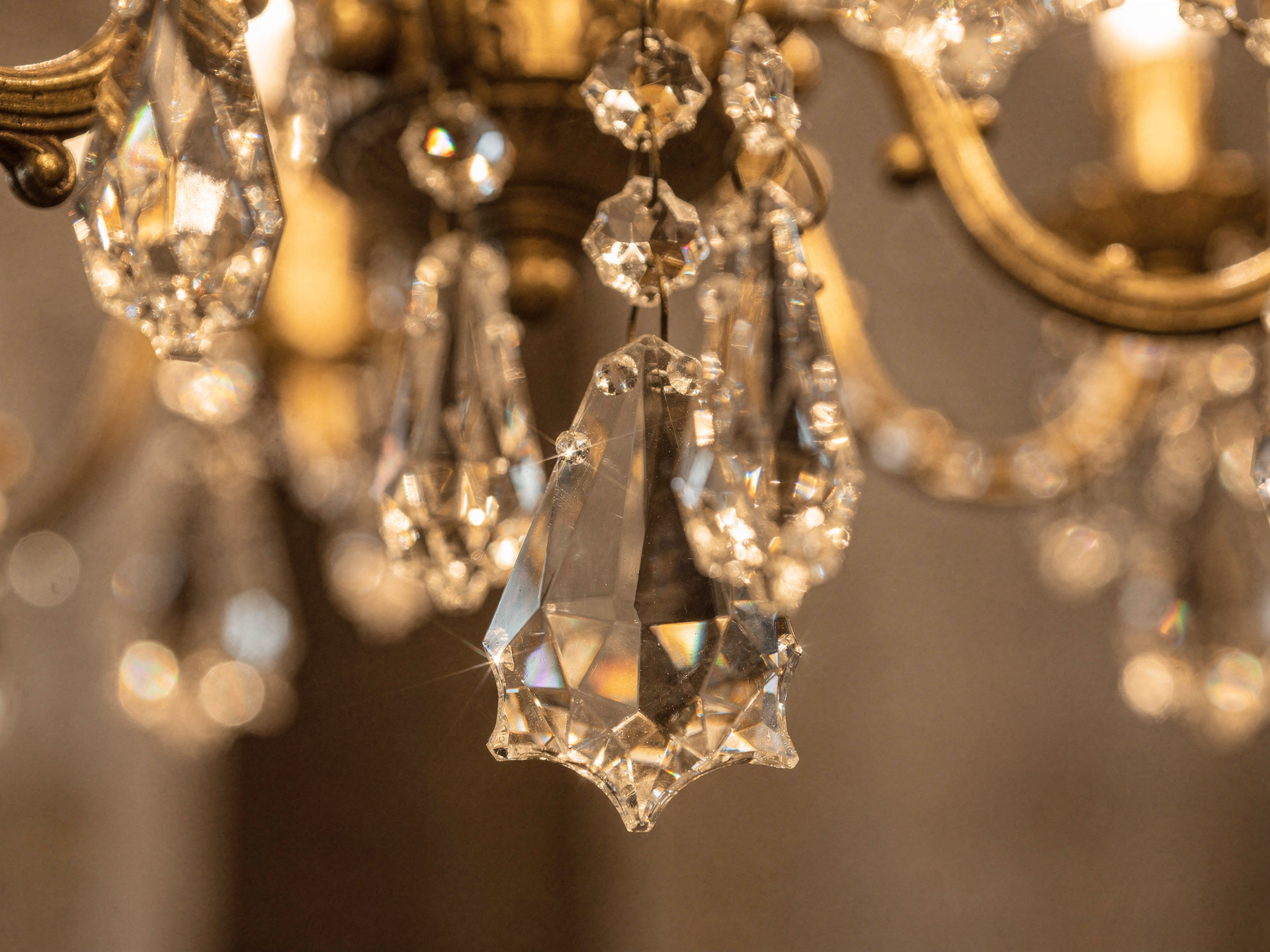 Cristais Swarovski de um lustre