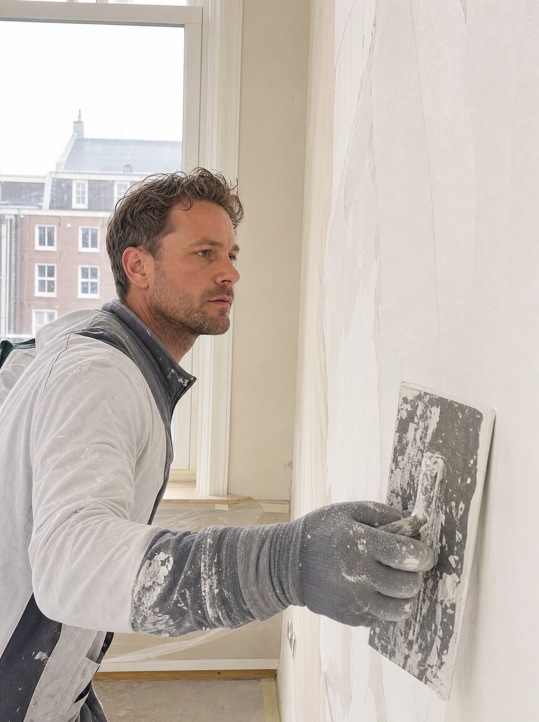Glad stucwerk modern interieur