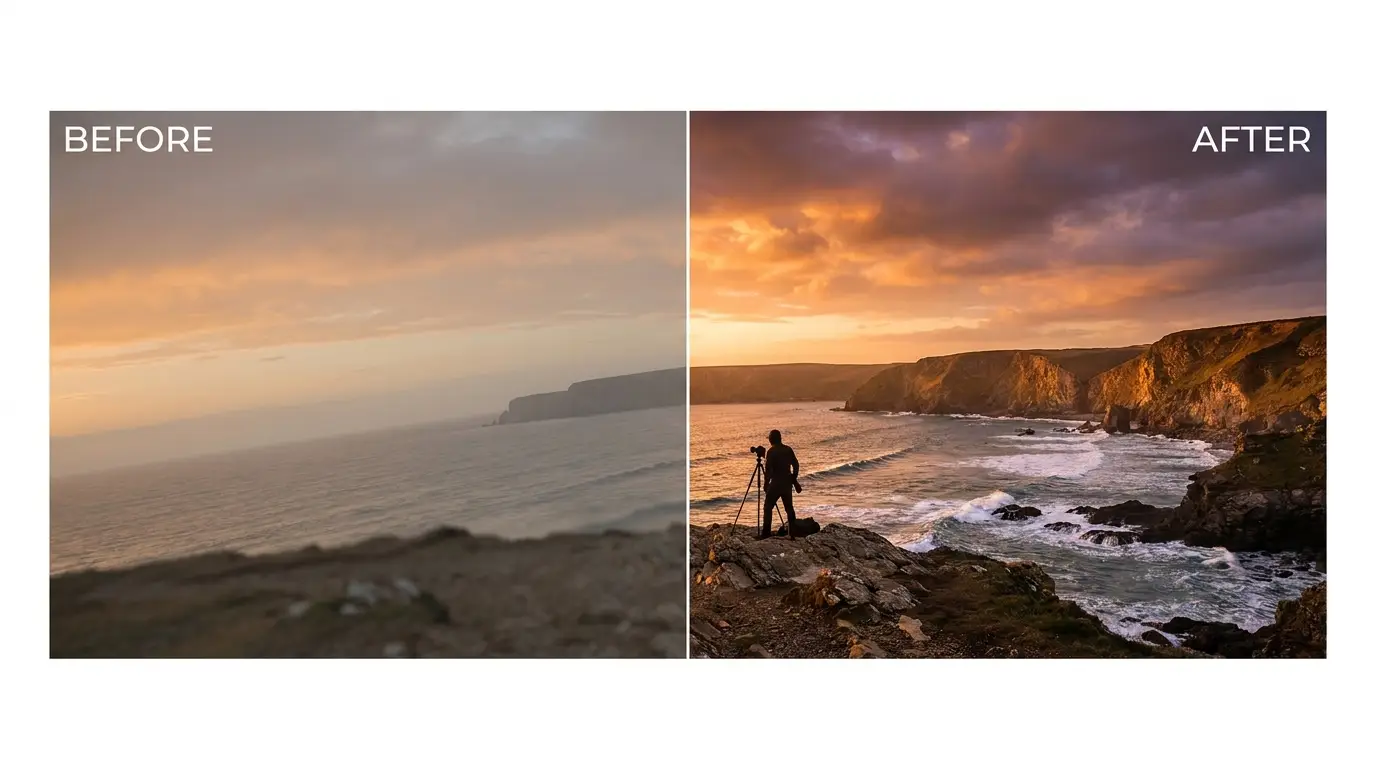Before and after — panorama photography