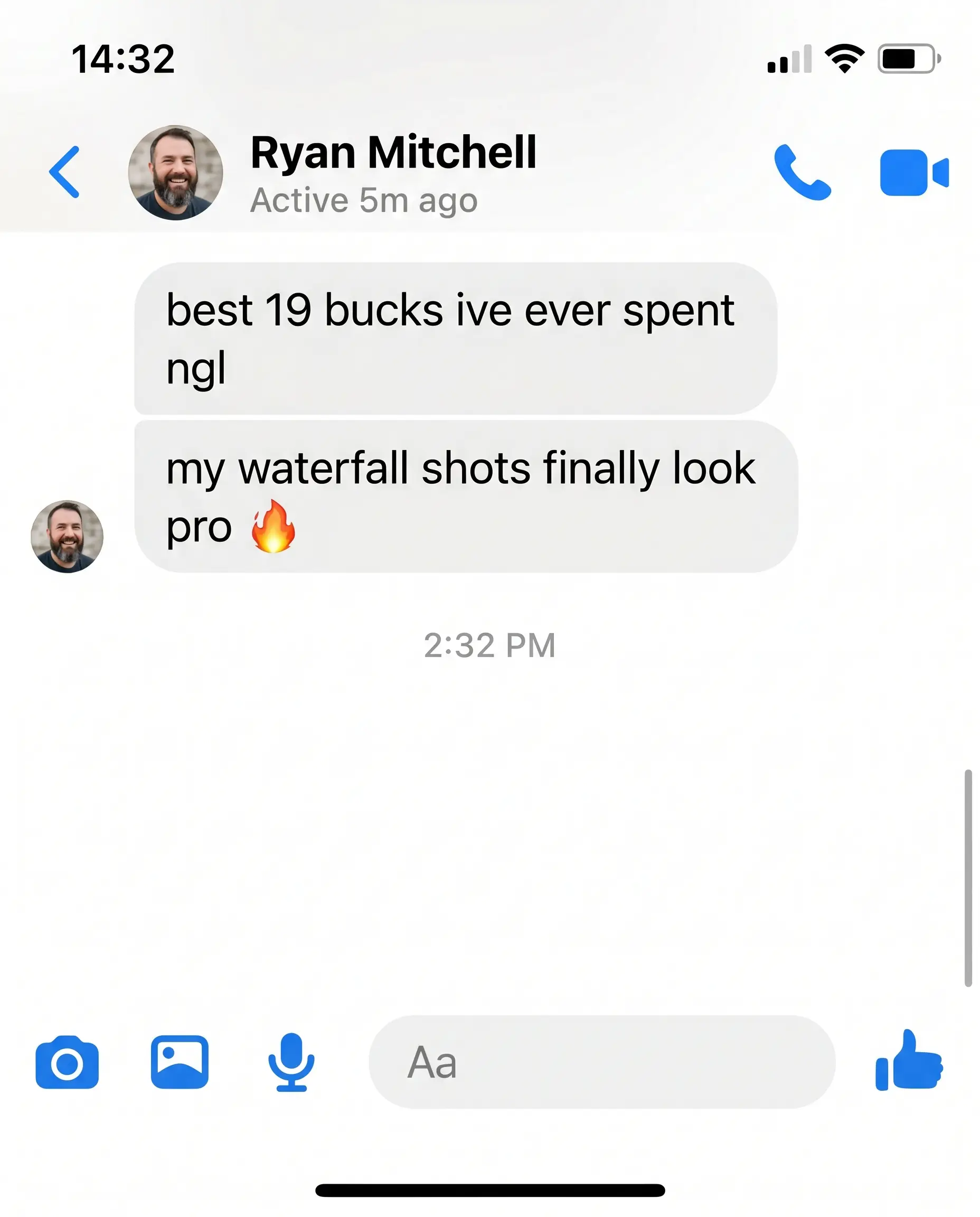 Messenger testimonial — Olivia Bennett
