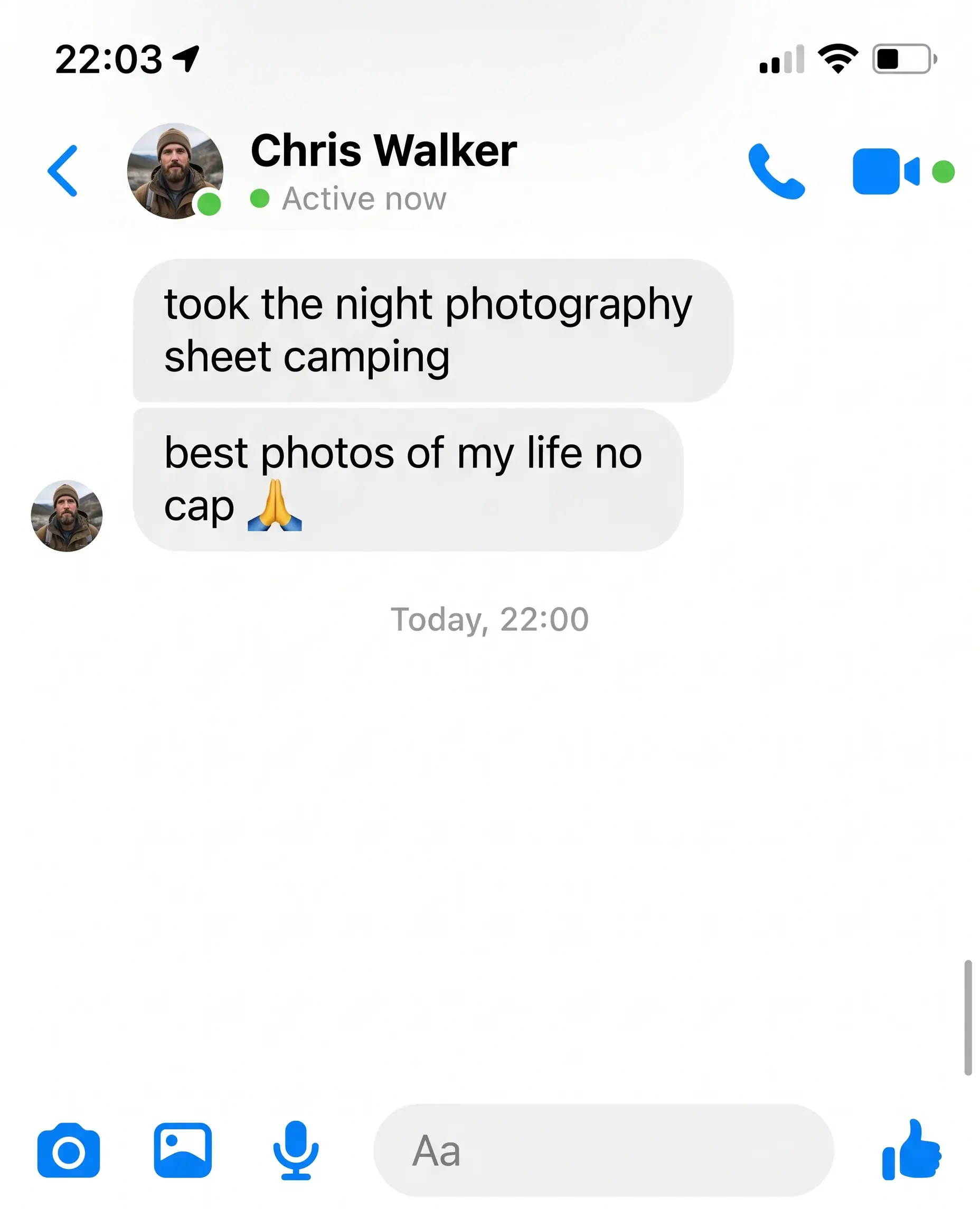 Messenger testimonial — Chris Walker