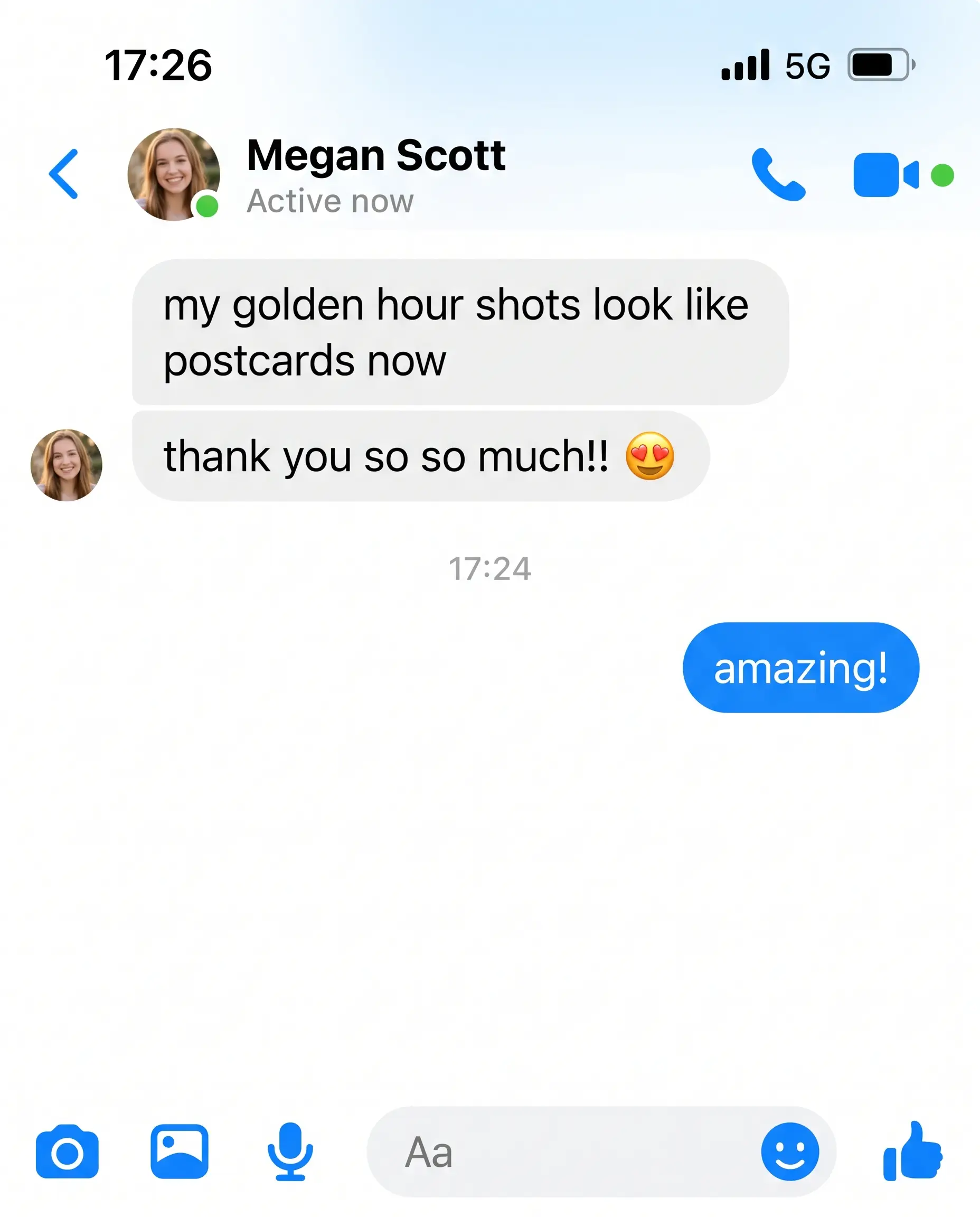 Messenger testimonial — Megan Scott