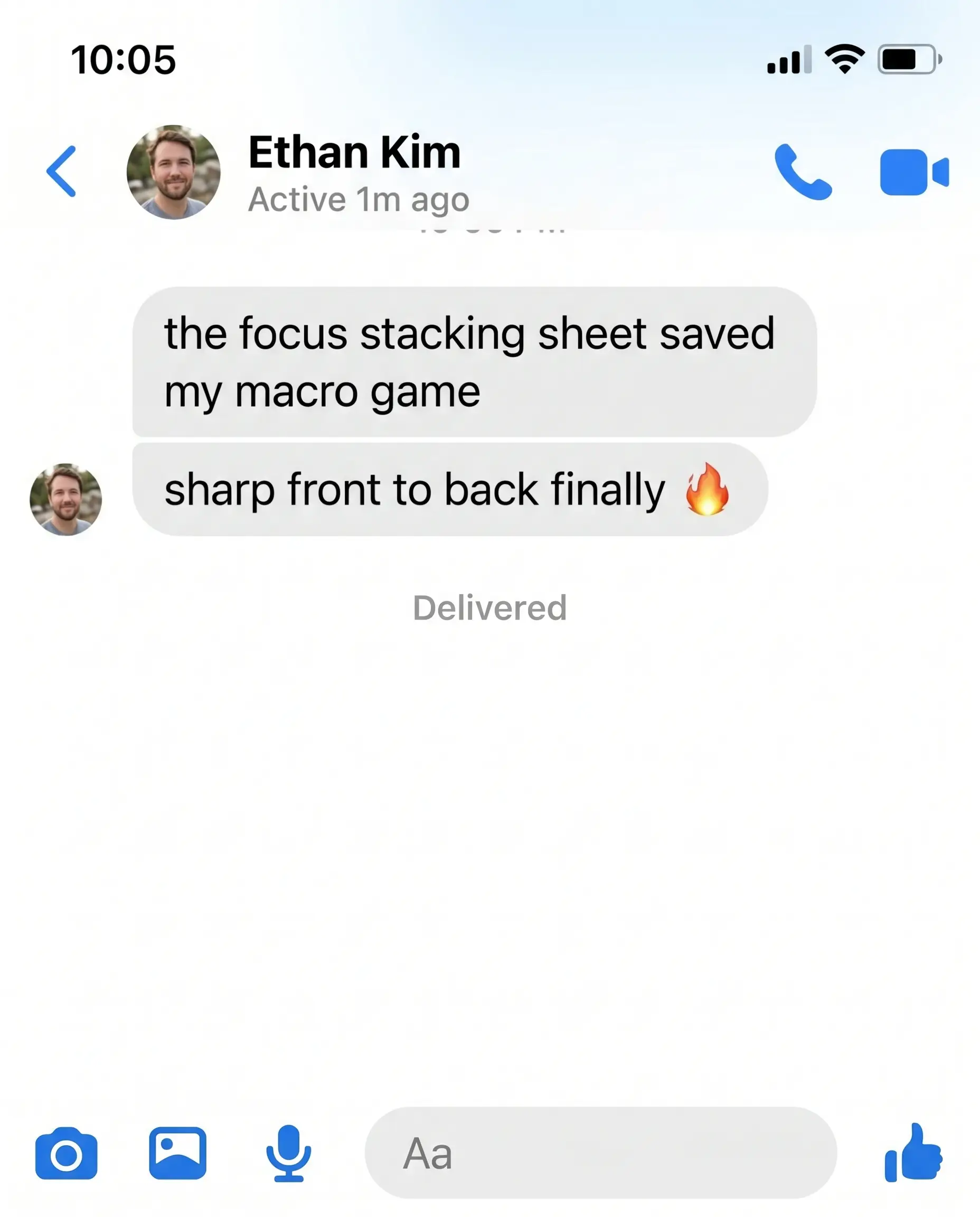 Messenger testimonial — Ethan Kim