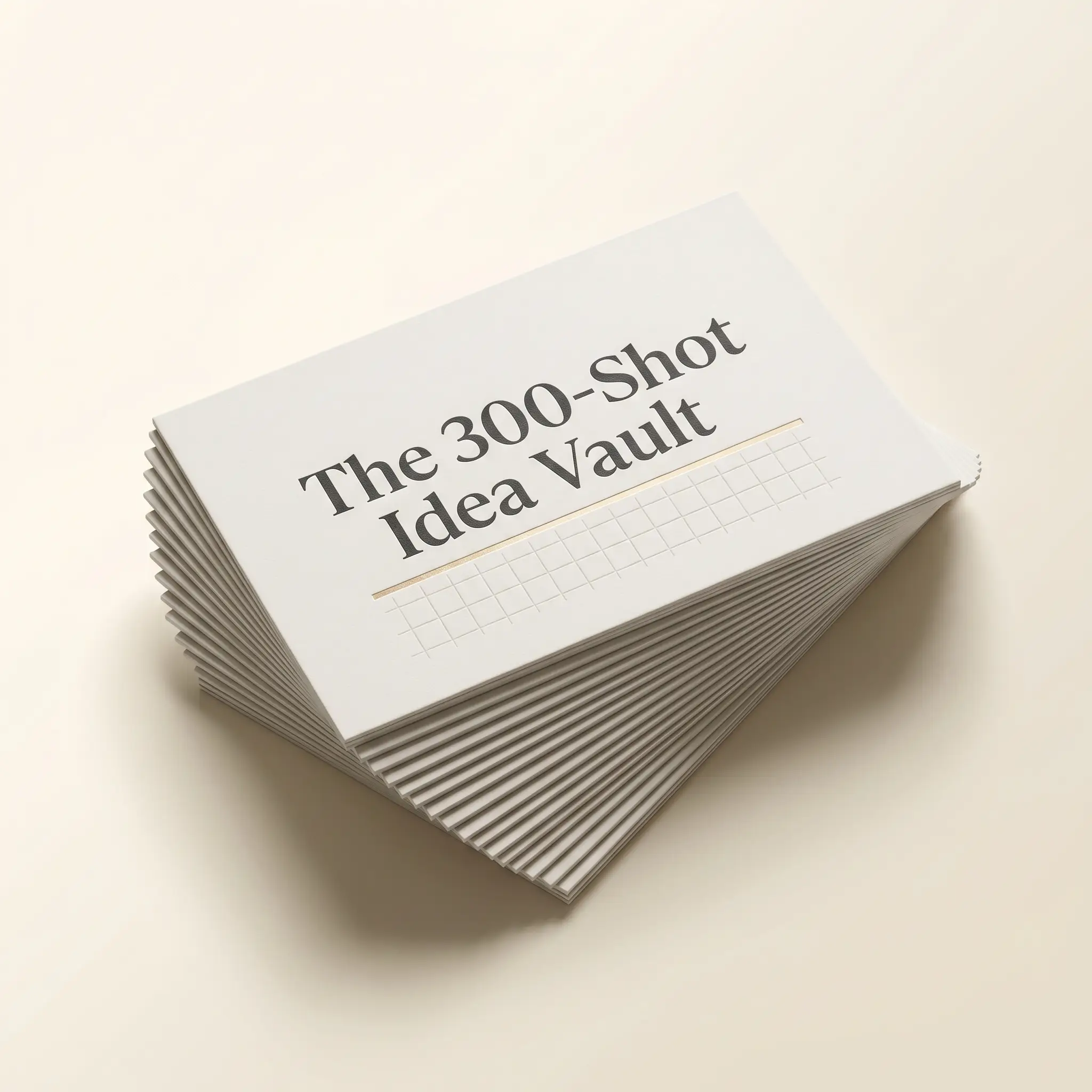 The 300-Shot Idea Vault — mockup
