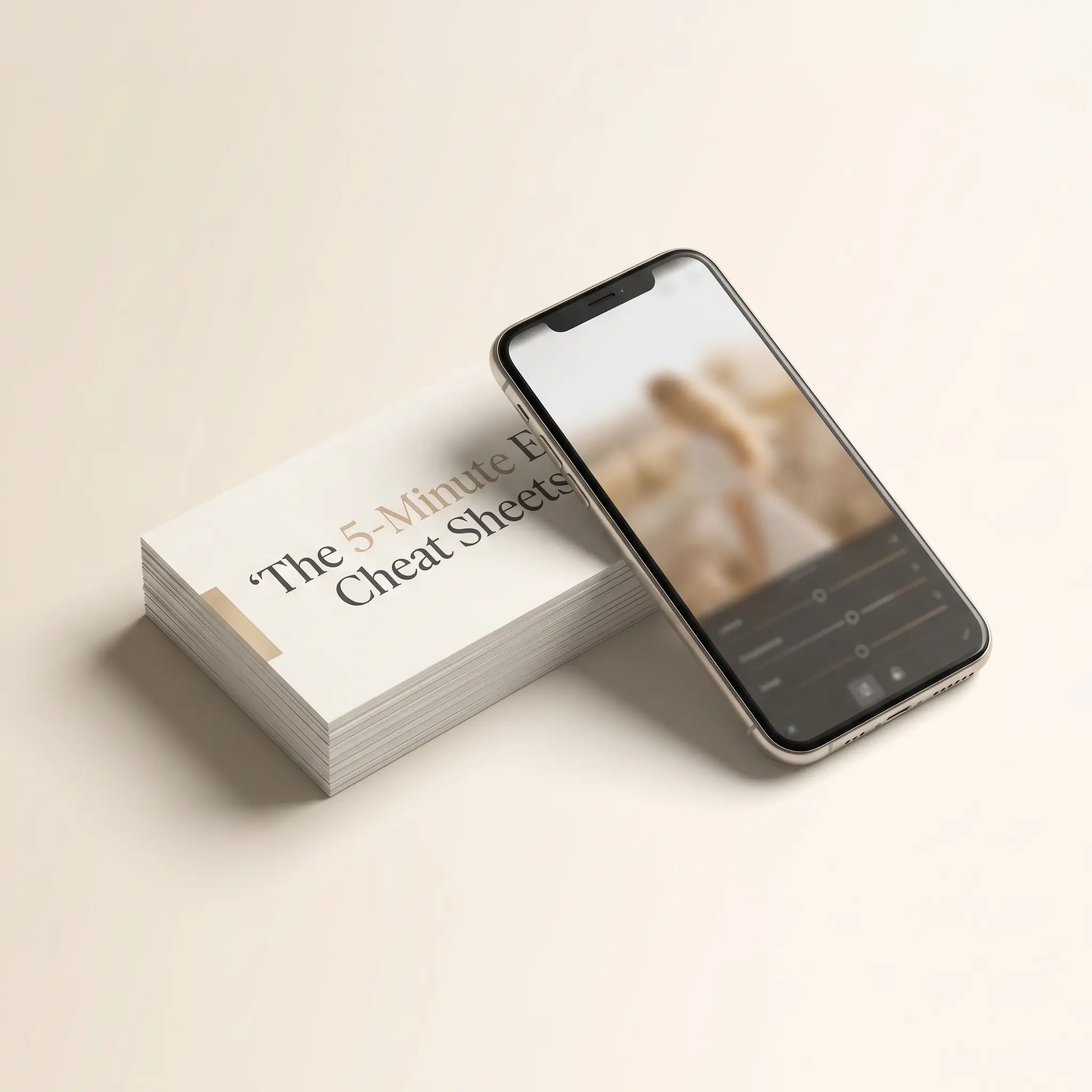 The 5-Minute Edit Cheat Sheets — mockup