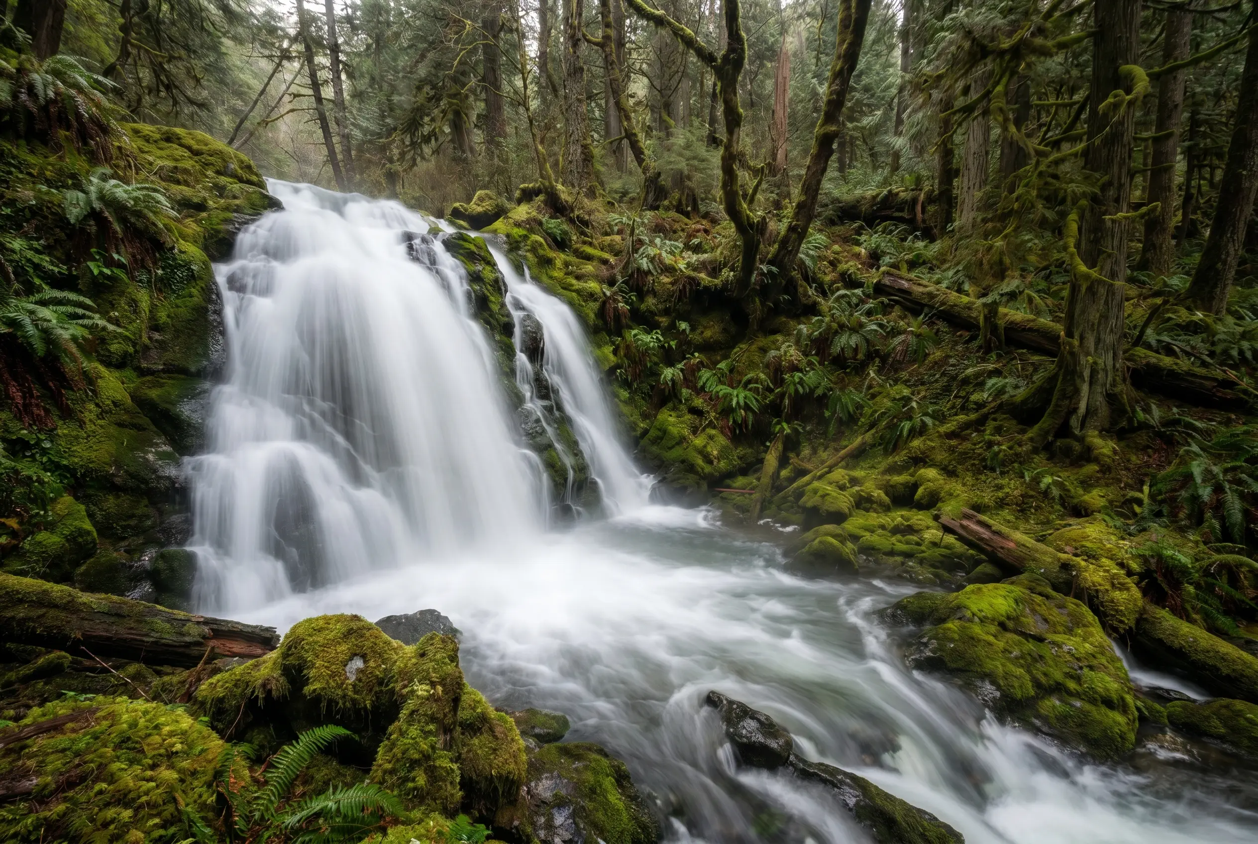 Cascada en larga exposición — con ShotReady