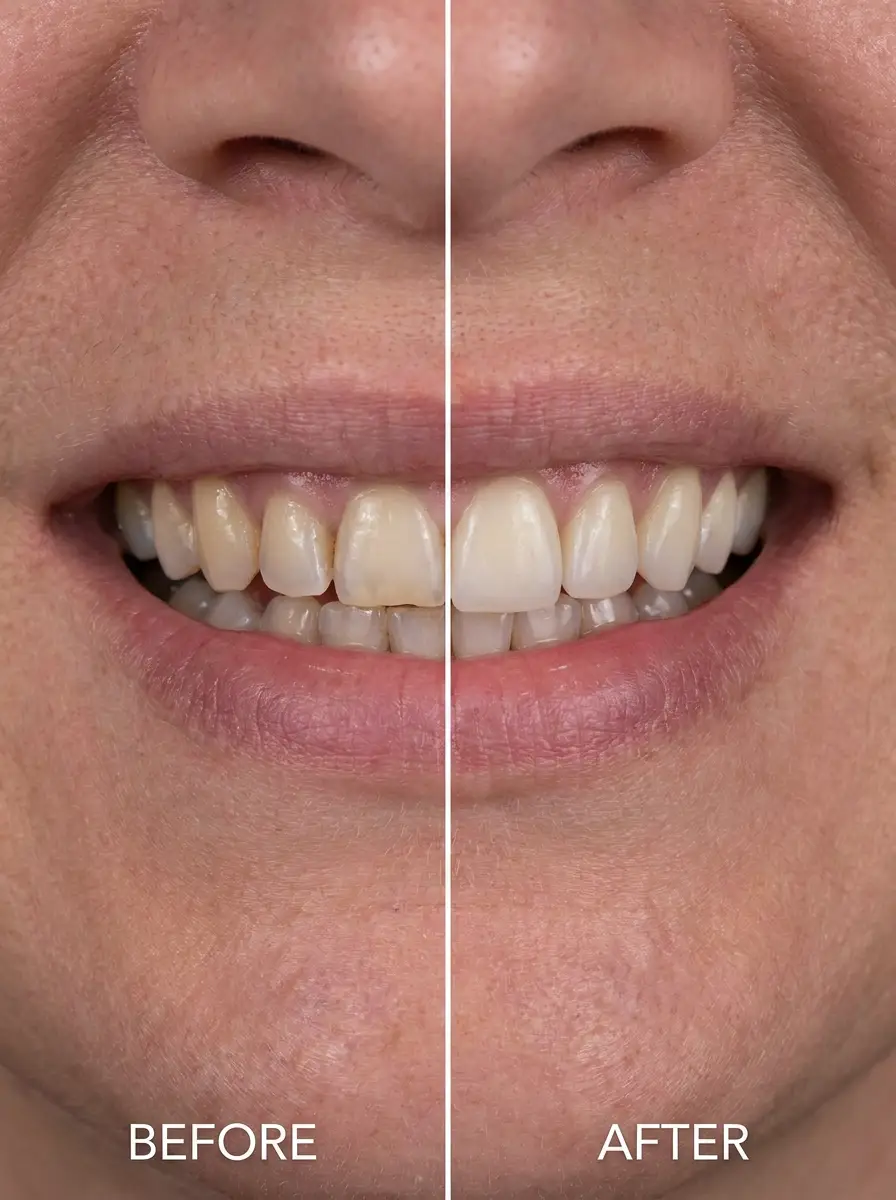 Before and after of a VDO treatment