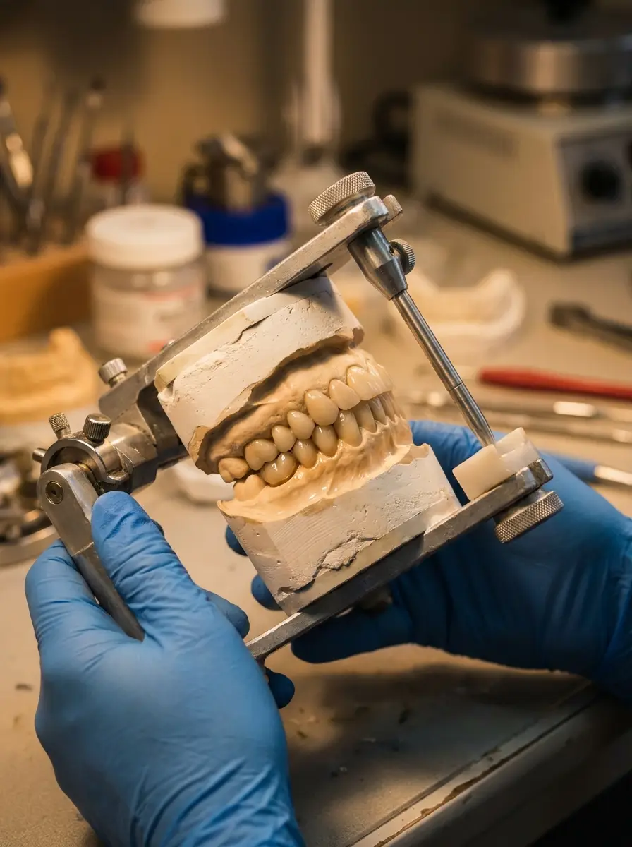 Functional wax-up on an articulator
