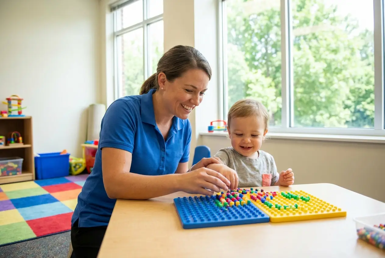 Occupational therapy session with a child