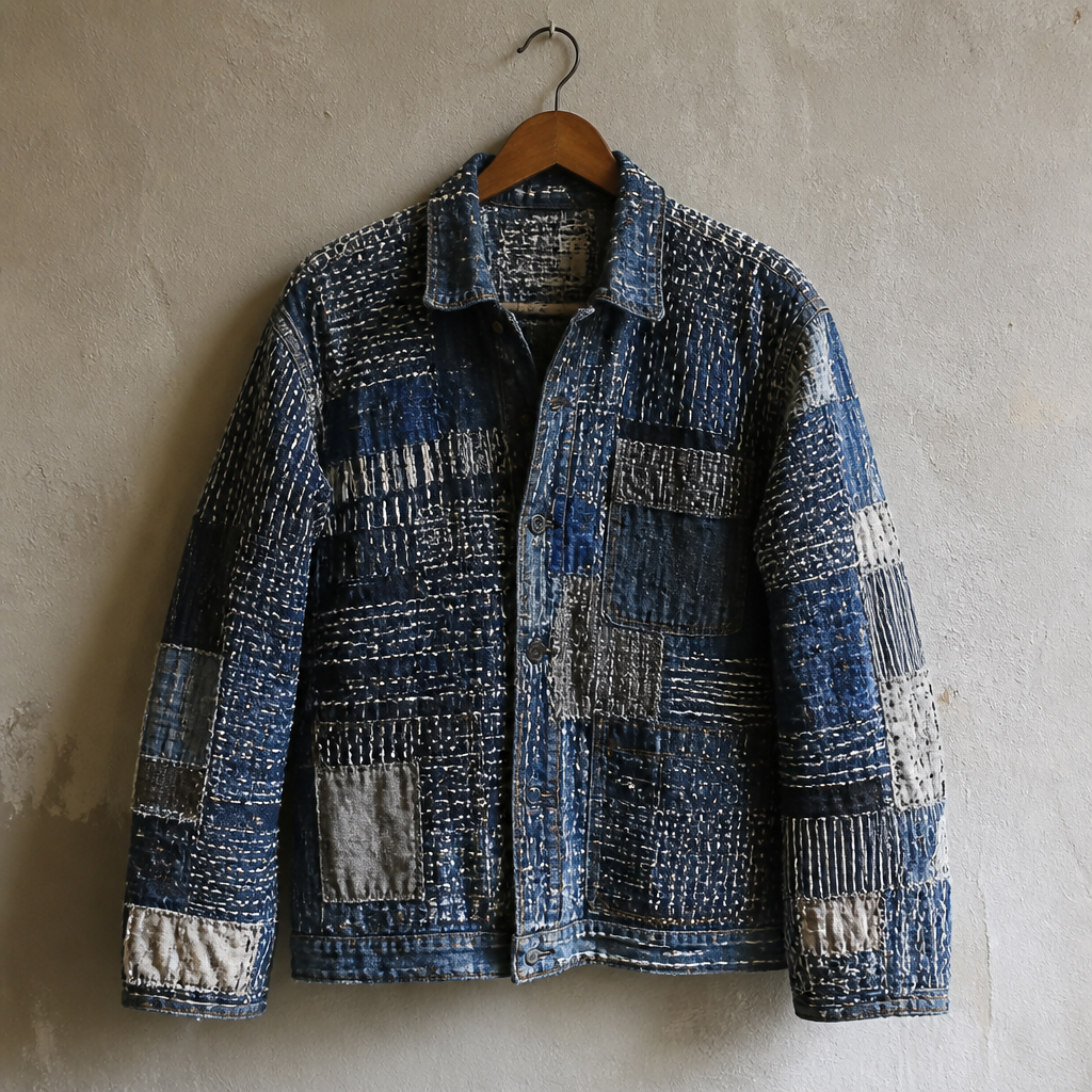 Mended denim jacket