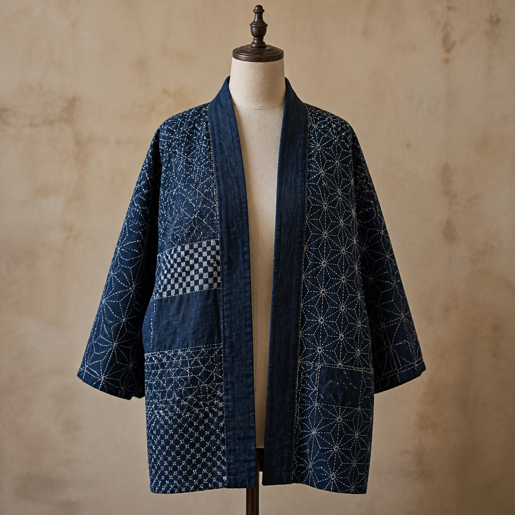 Sashiko drawstring bag