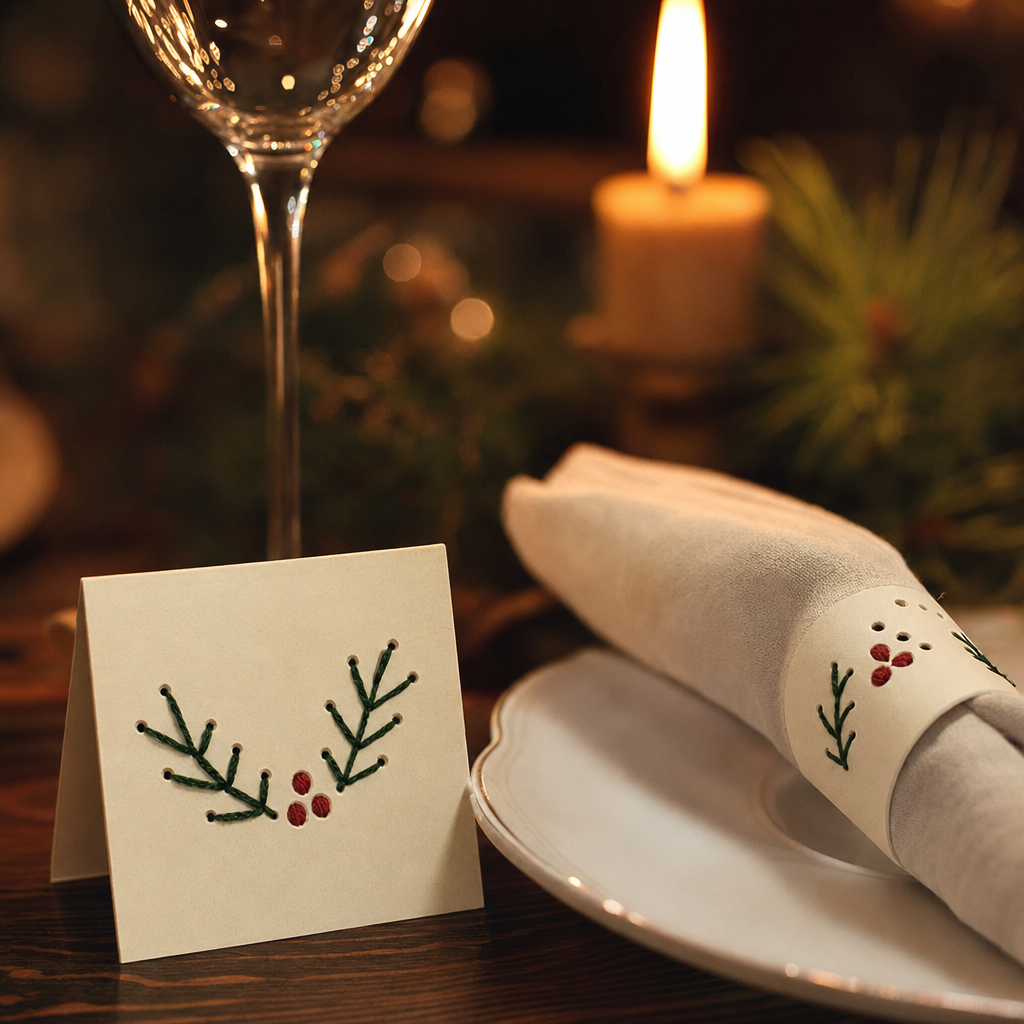 The dinner table set