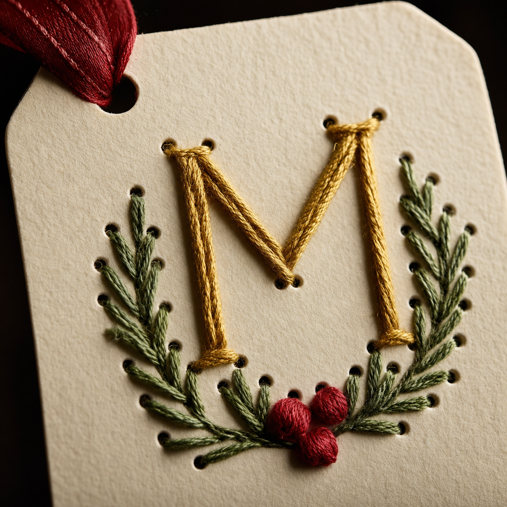 Names stitched by hand