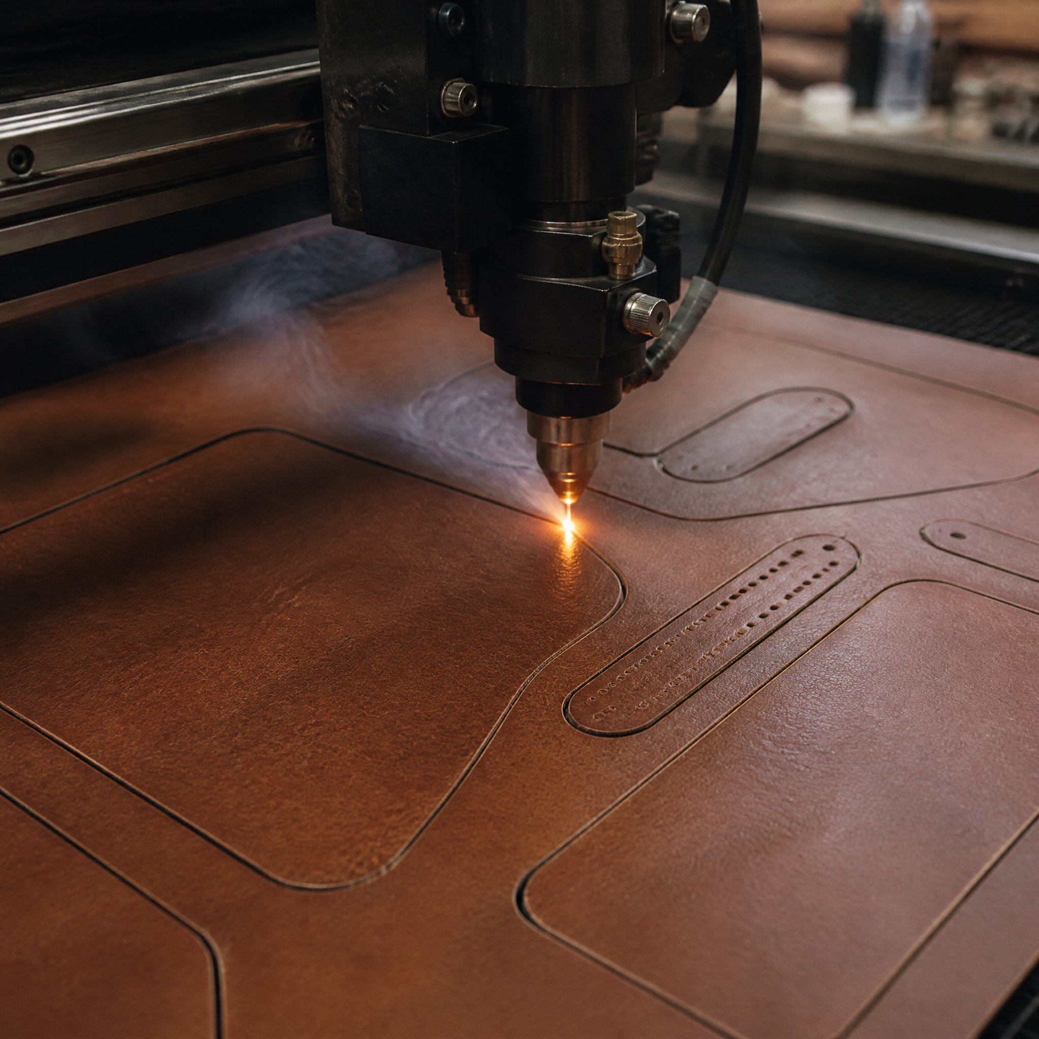 Backpack panels cut on a laser cutter