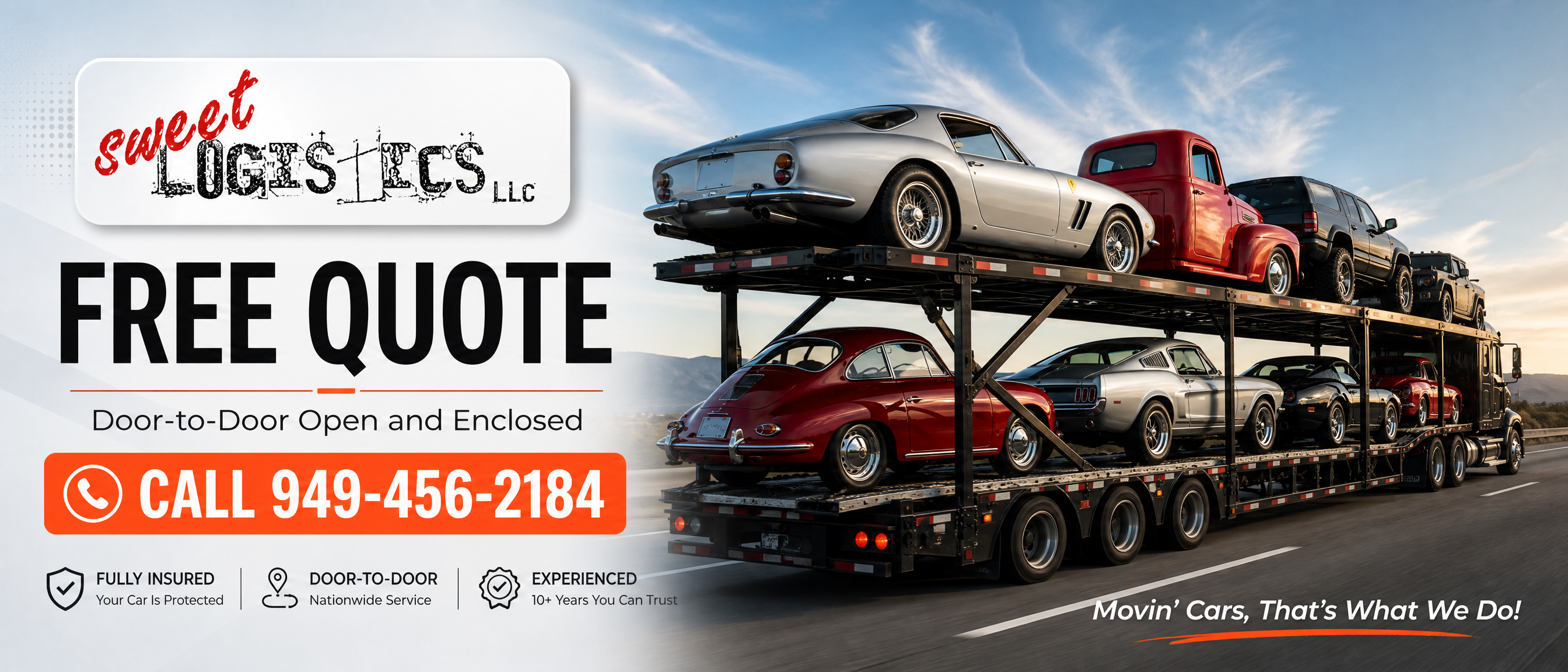 Free quote — door-to-door open and enclosed car shipping