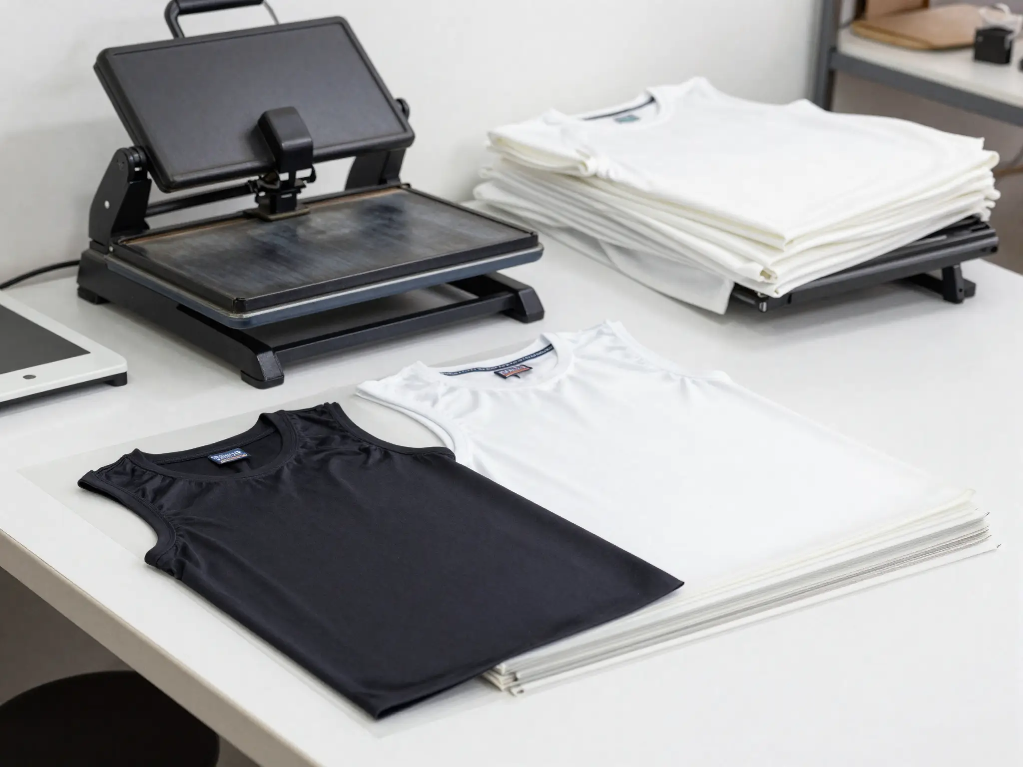 Heat press and blank apparel for HTV decoration