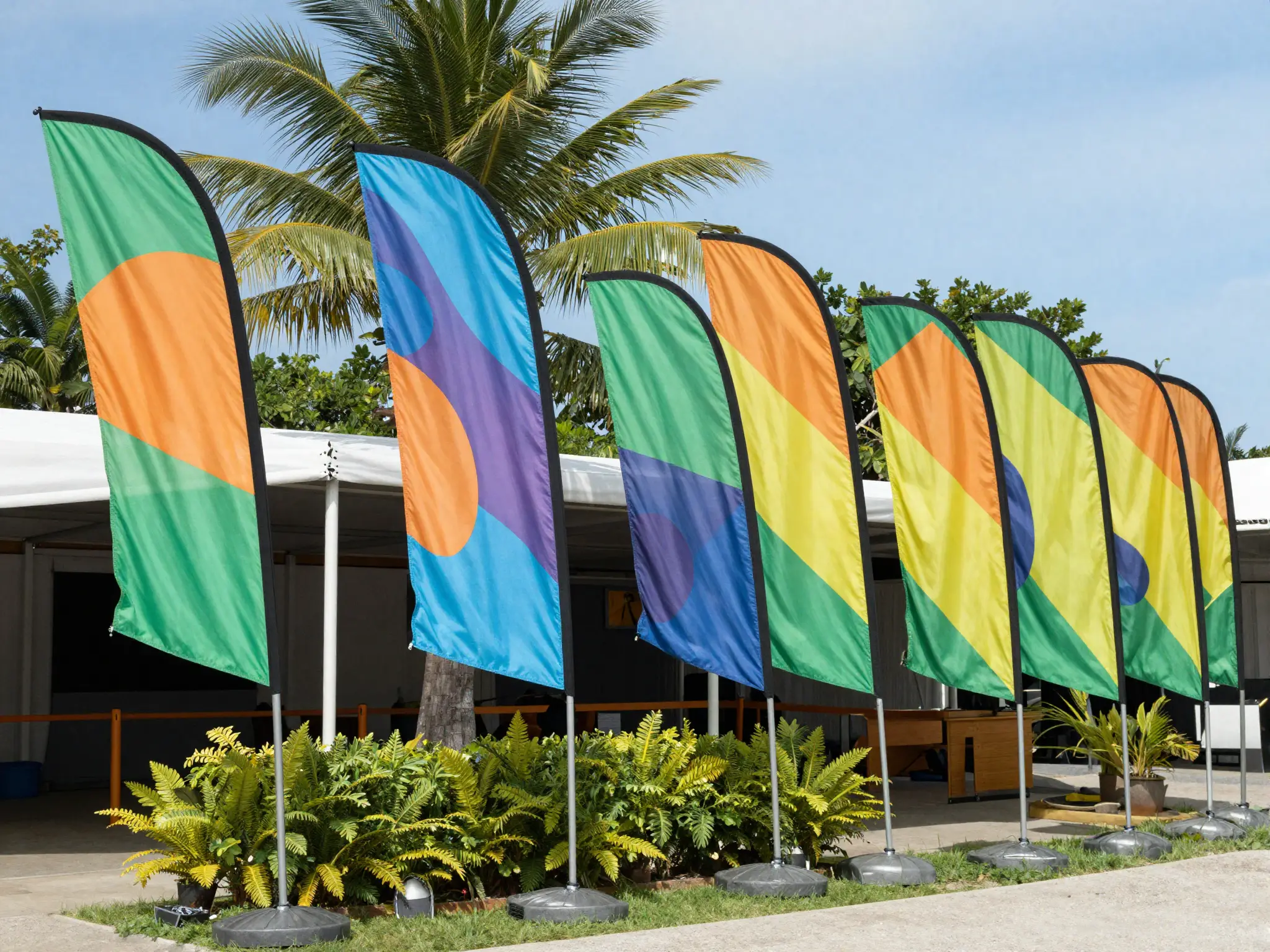 Trade-show feather banners (set of 6) example for Banners & flags