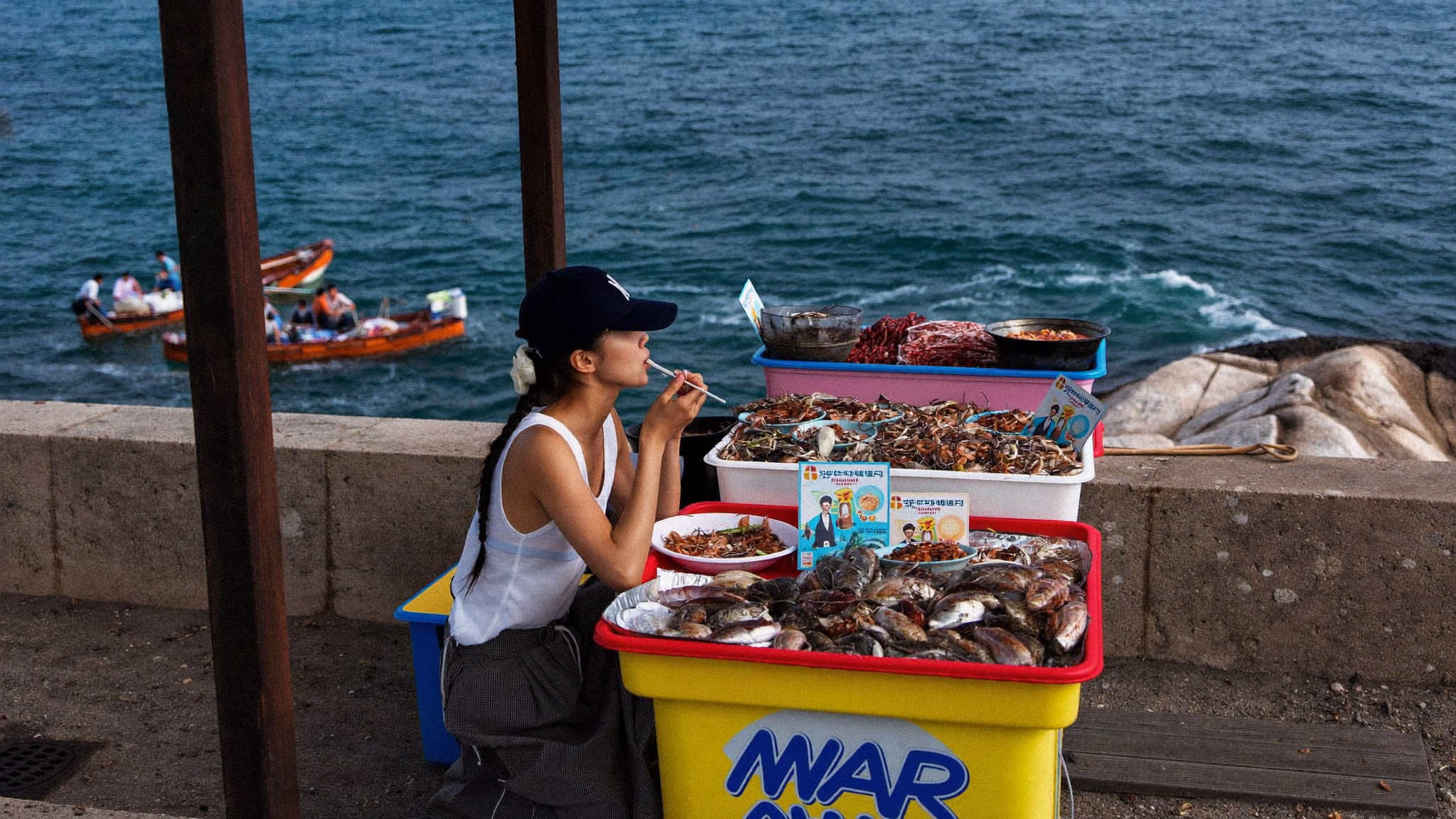 Sokcho travel guide – Abai Village traditional fishing village seafood market fresh squid