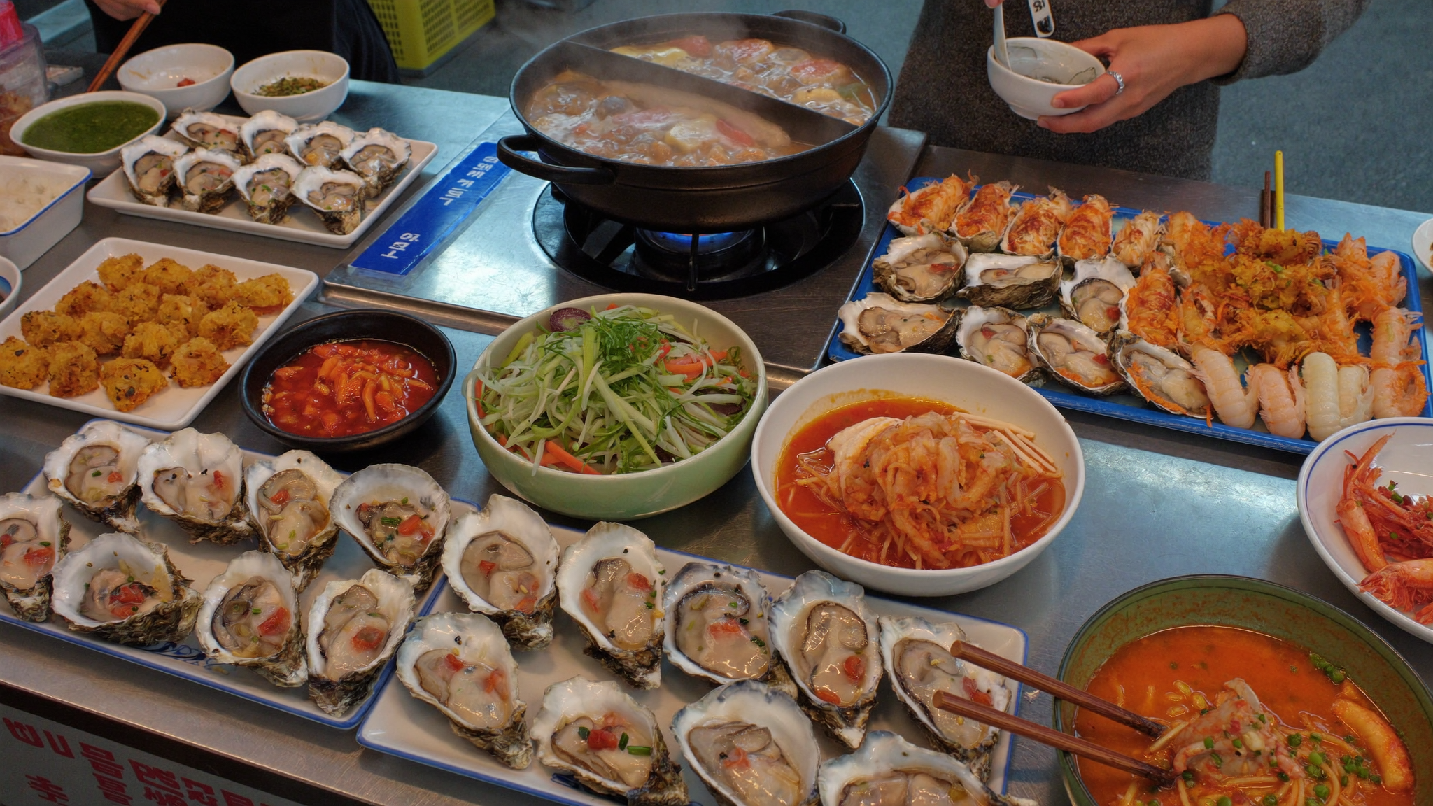 统营旅游攻略 新鲜生蛏与忠武紫菜包饭海鲜美食