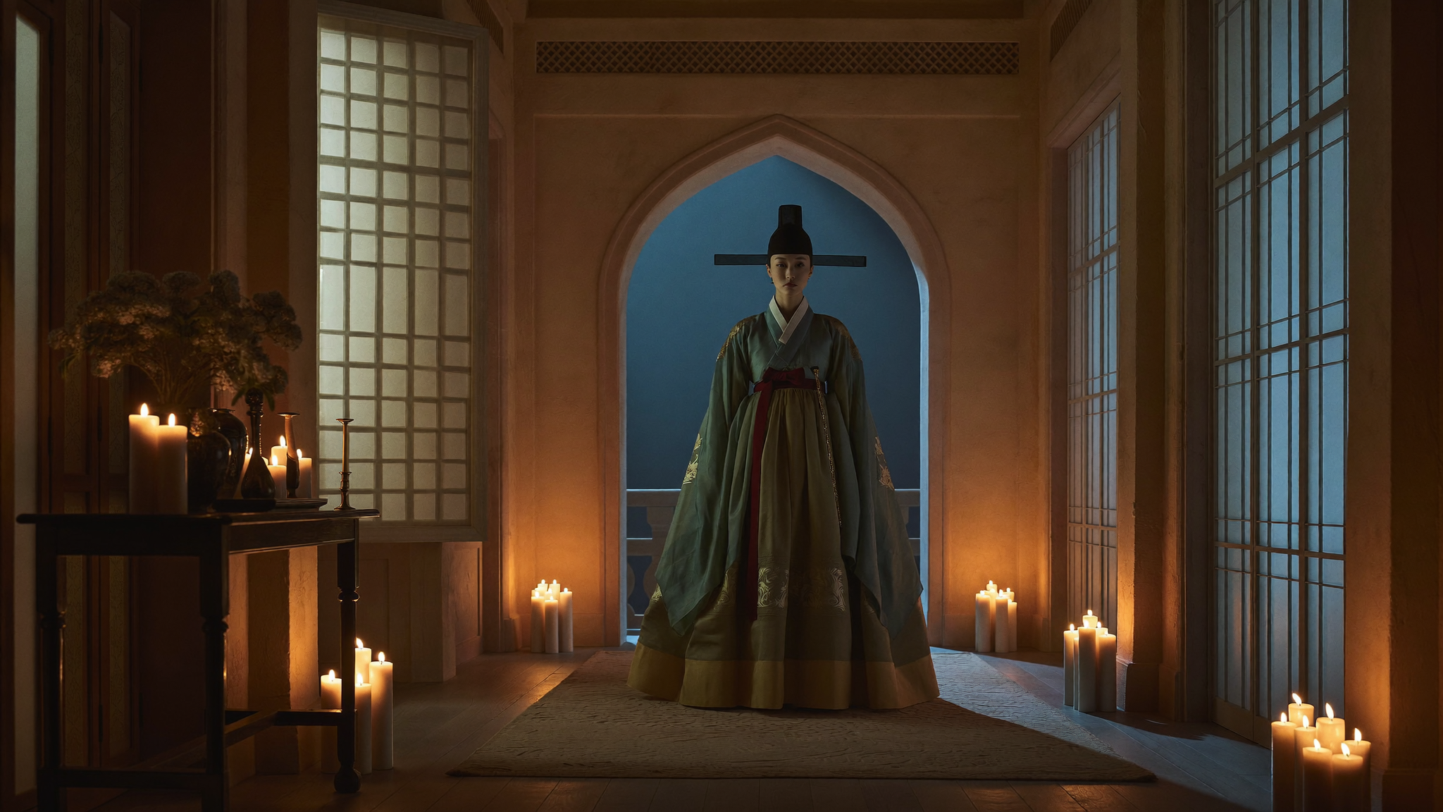 Candlelit Korean palace hallway scene representing K-drama Netflix boom supernatural fantasy trend