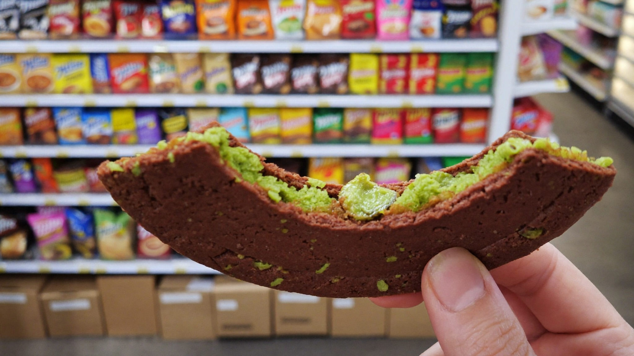 Dubai chocolate Korea craze: pistachio kataifi cookie from a Korean convenience store
