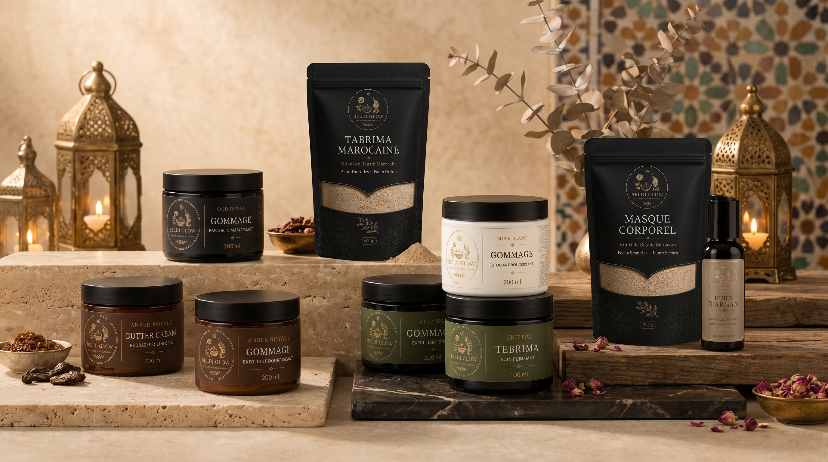 Les soins Beldi Glow présentés dans leur coffret