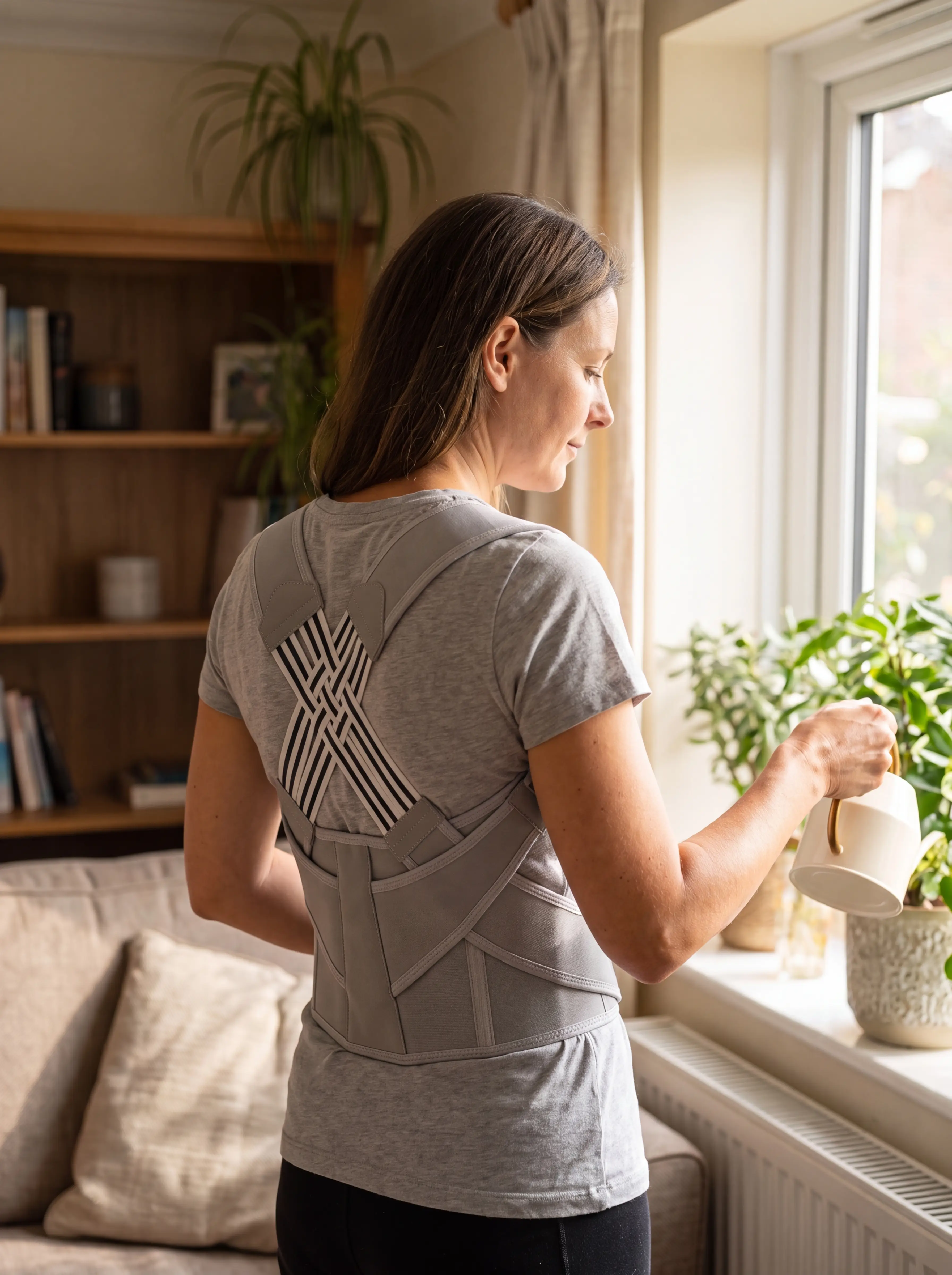 Standing tall while watering plants
