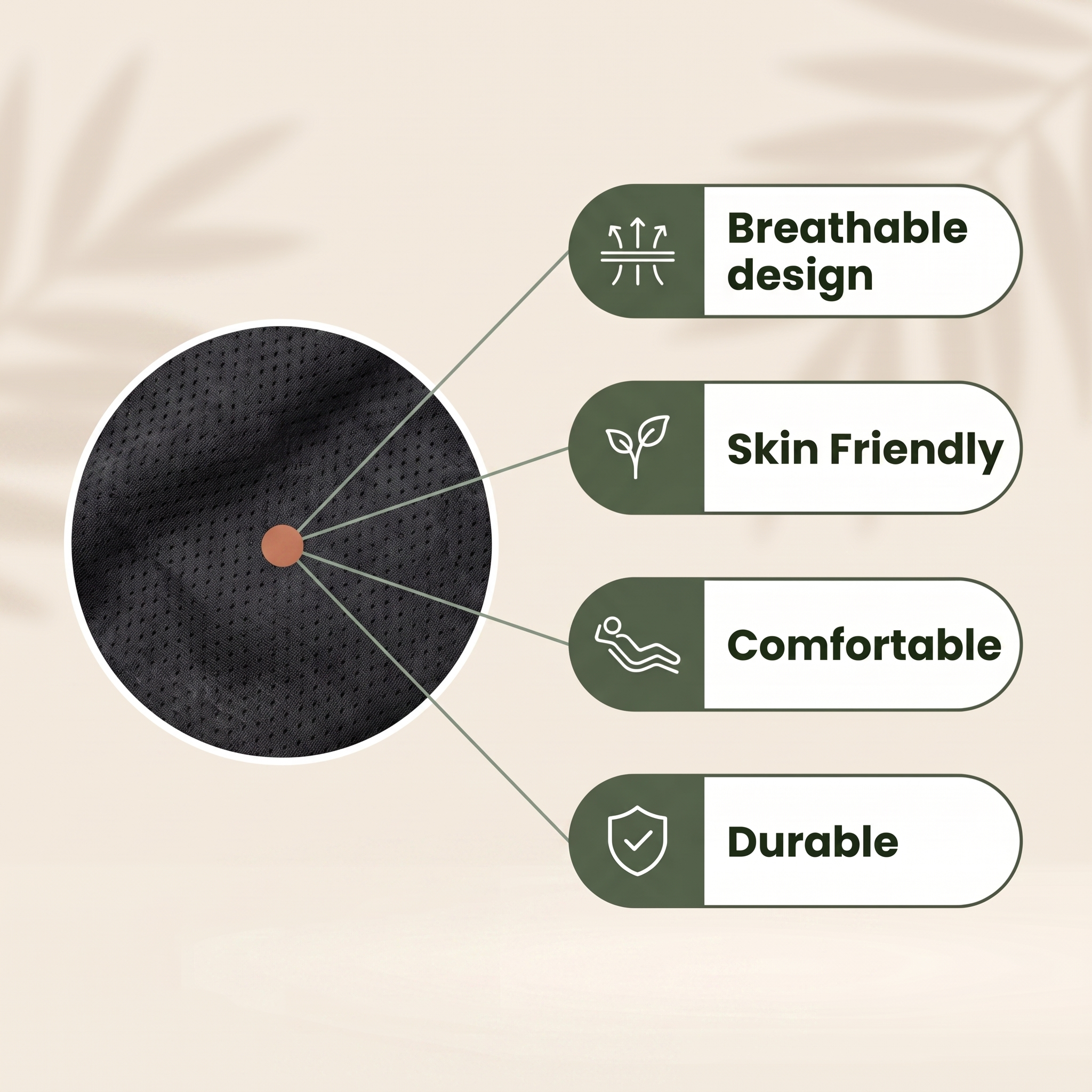 Breathable, skin-friendly, comfortable, durable fabric