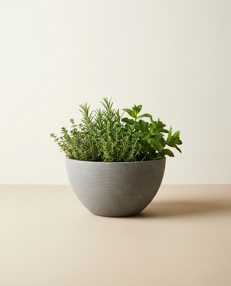 Round bowl/cup planter