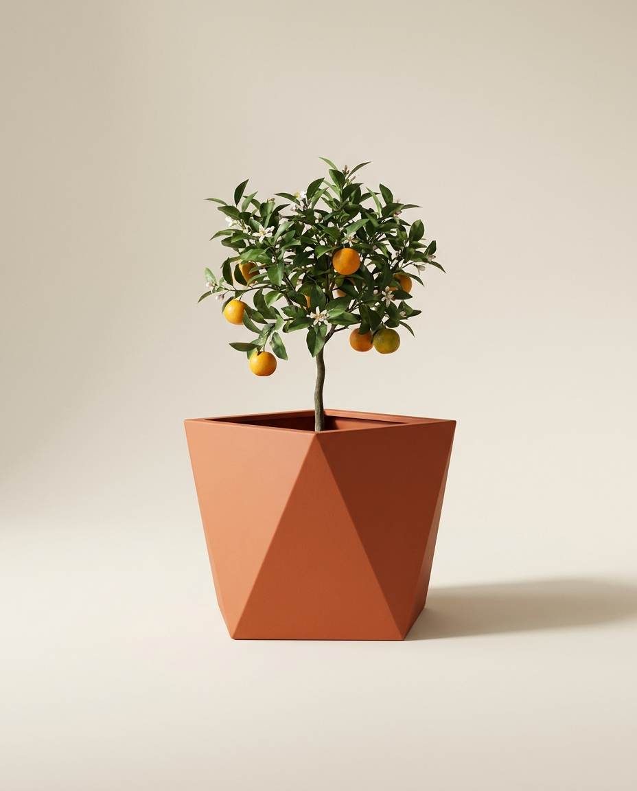 Origami-fold square planters