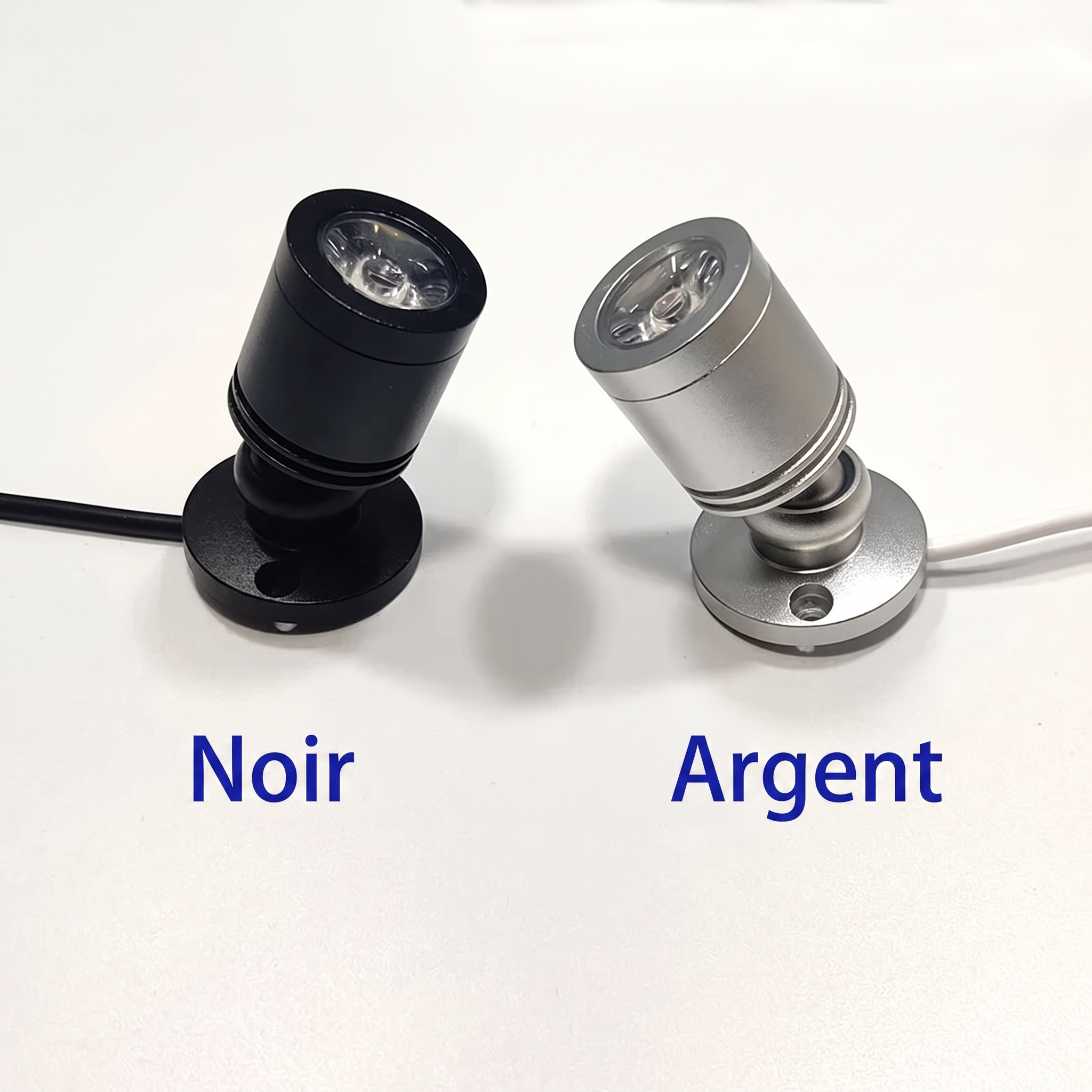 Mini spot LED Éclat en finition Noir et Argent