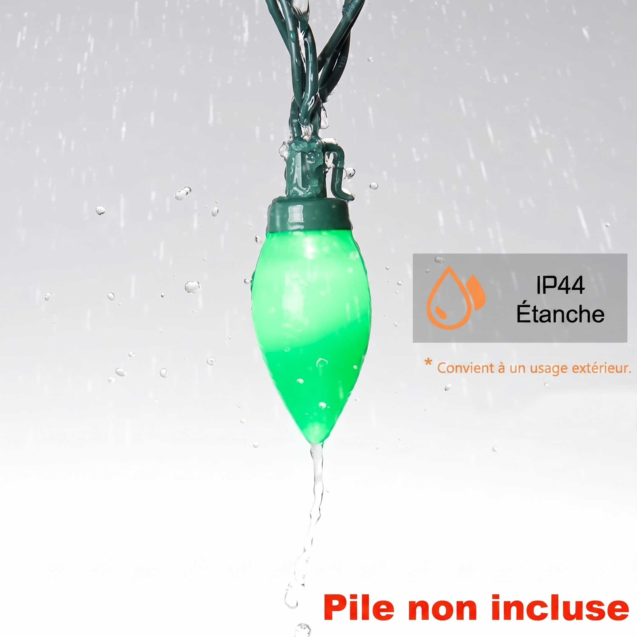 Guirlande de Noël Festalia étanche IP44 pour l'extérieur
