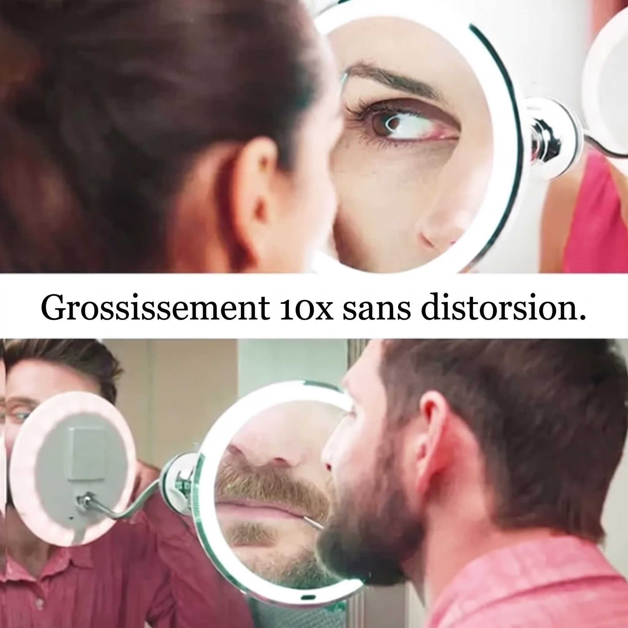 Grossissement 10x sans distorsion du miroir Éclara