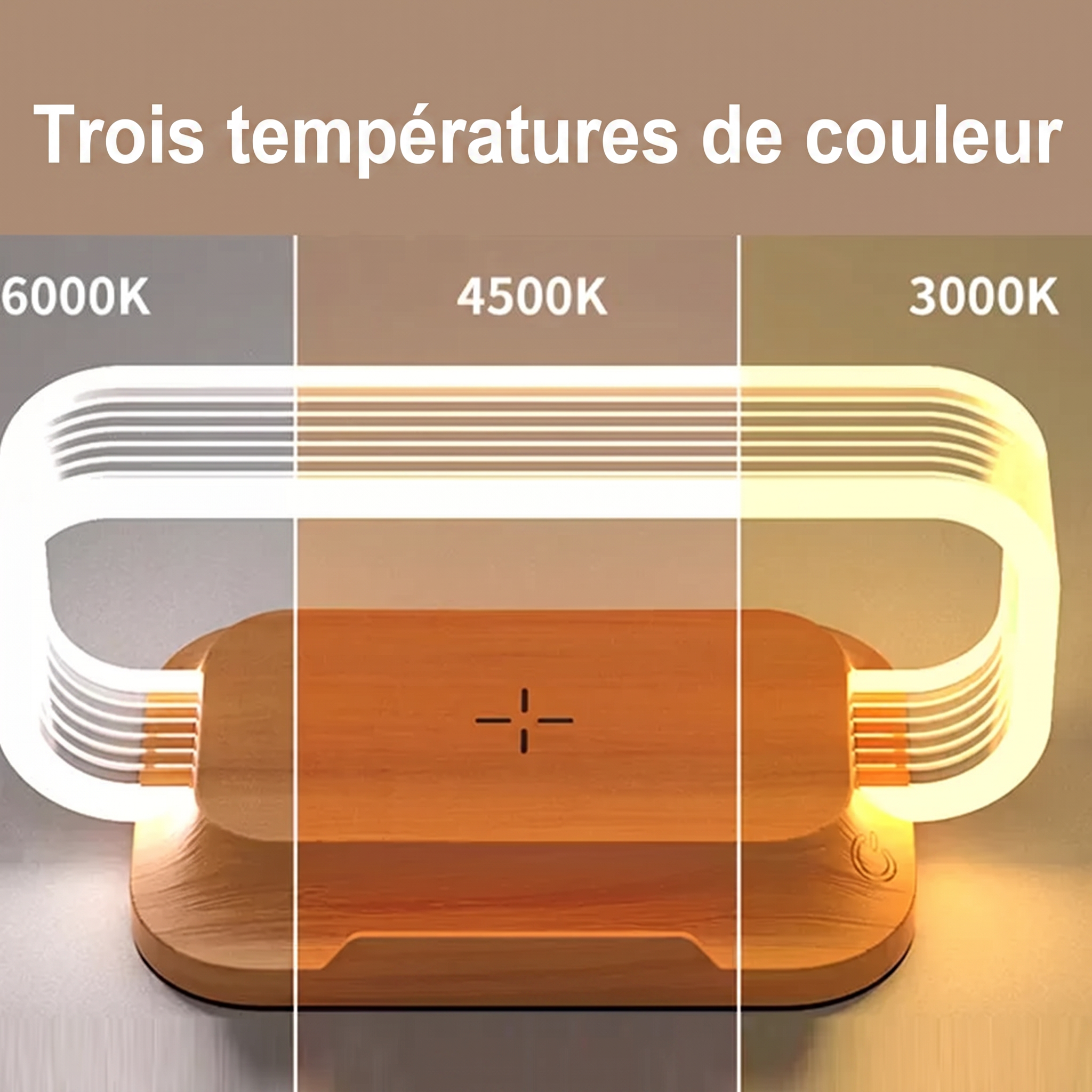 Trois températures de couleur : 6000K, 4500K et 3000K