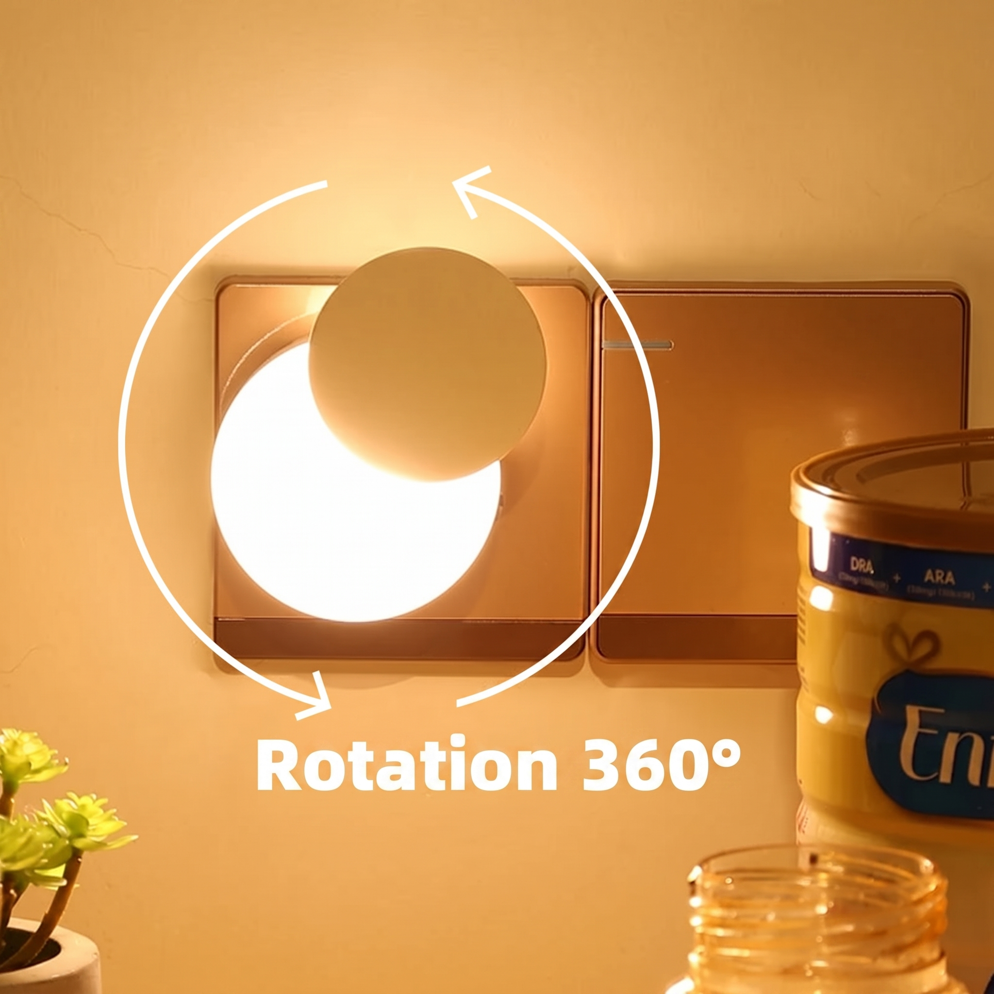 Veilleuse Lunia à tête pivotante 360°