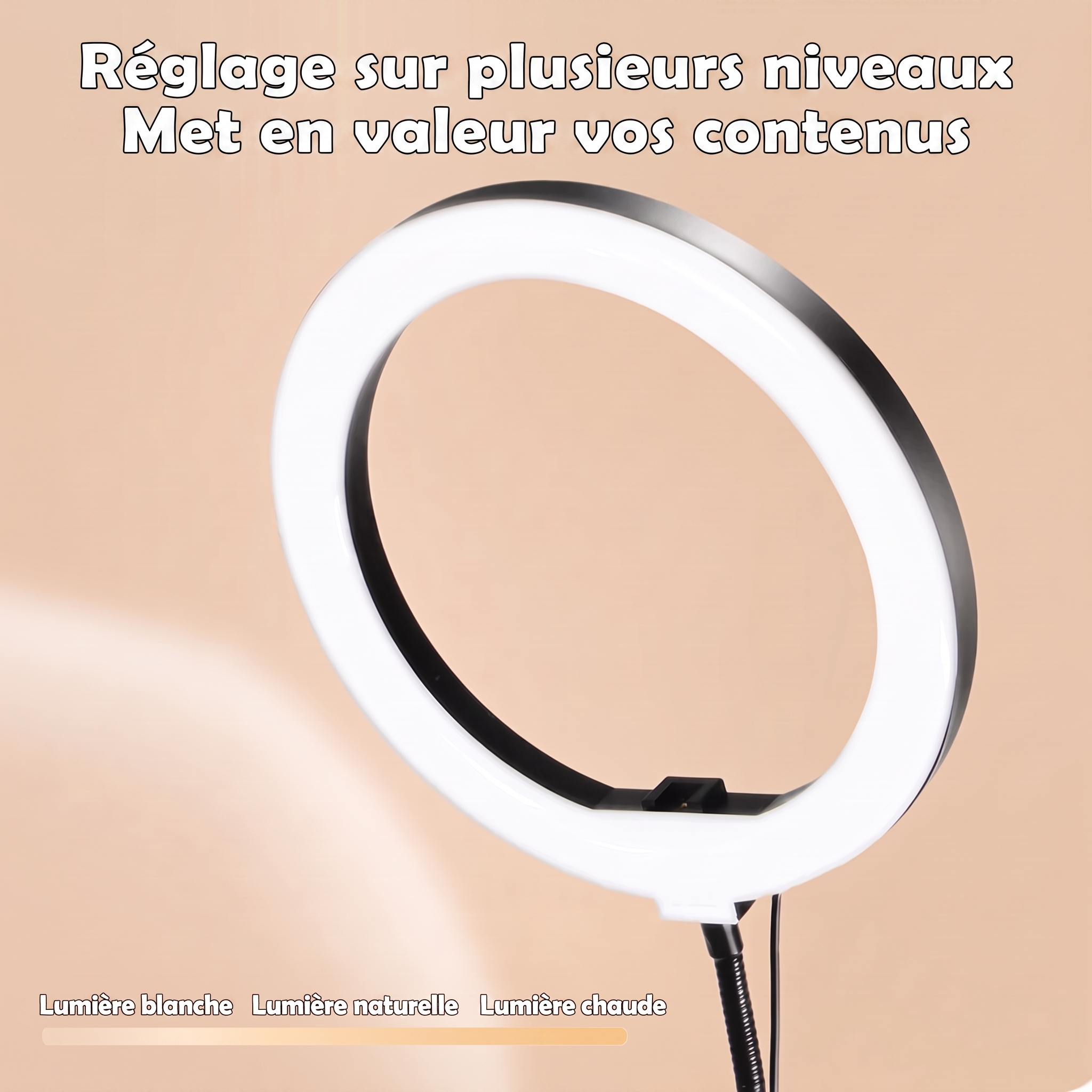 Trois teintes de lumière réglables du LumiFlex