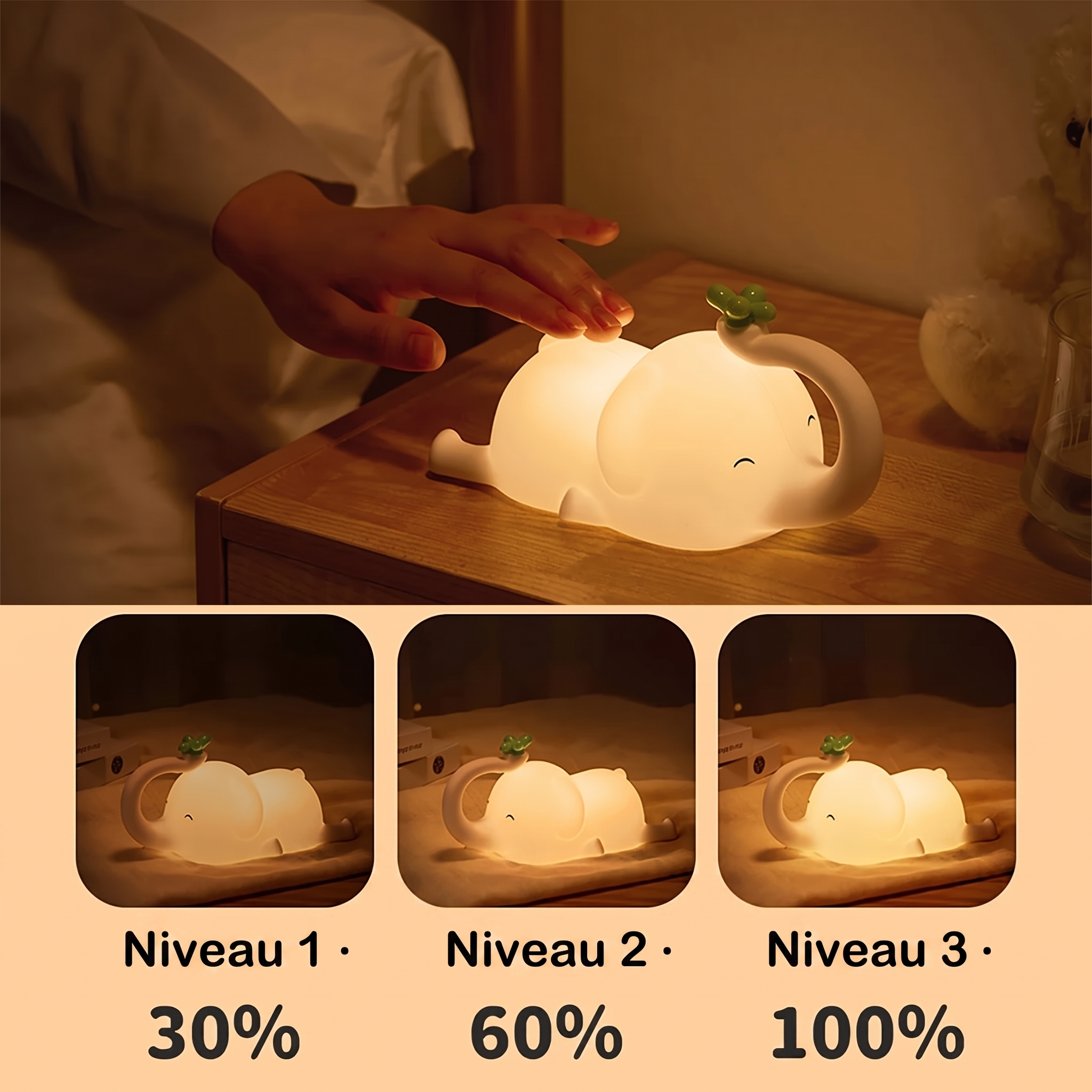 Niveaux de luminosité de la veilleuse LumiDum