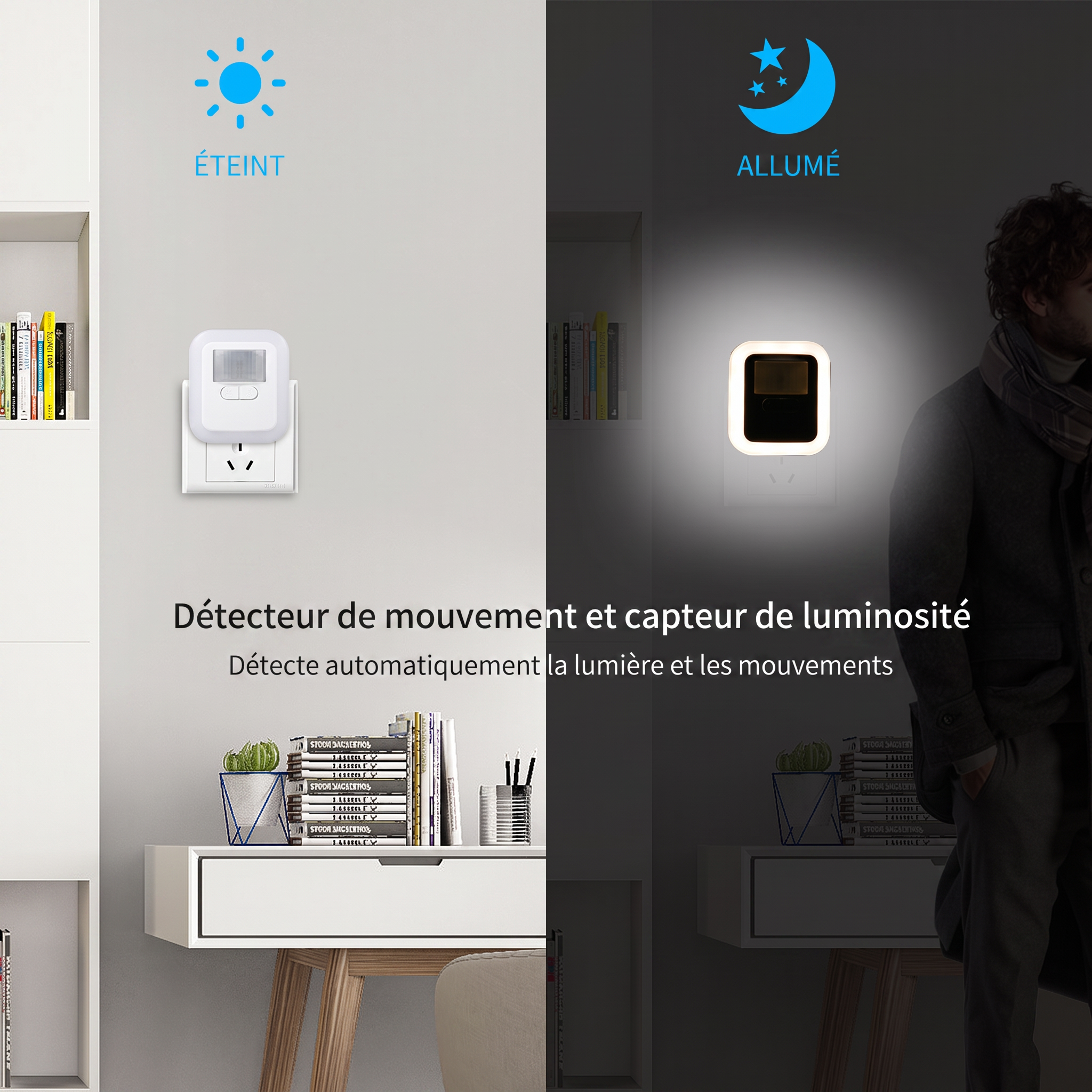Détecteur de mouvement et capteur de luminosité Lumora