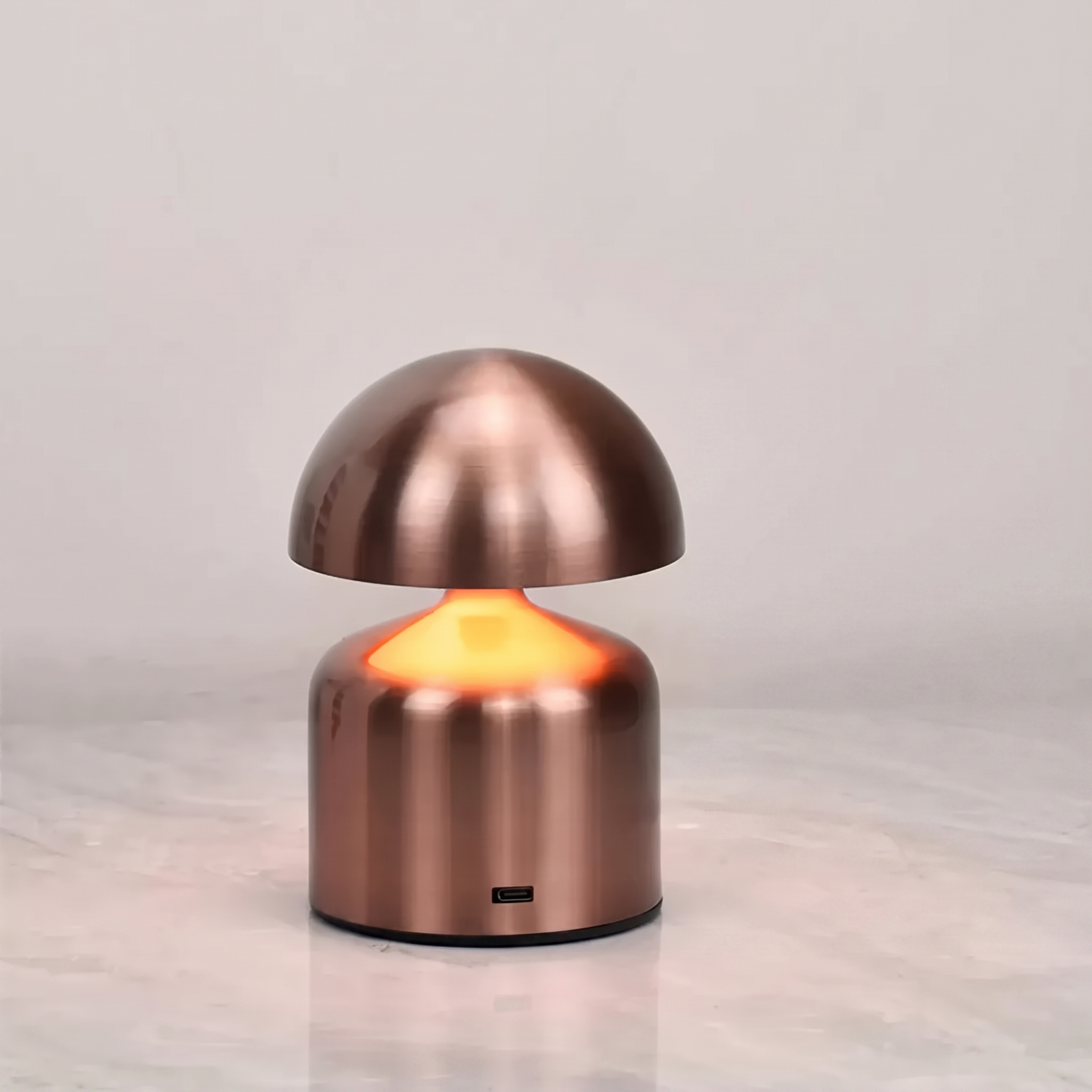 Lampe champignon LumoVerde or rose