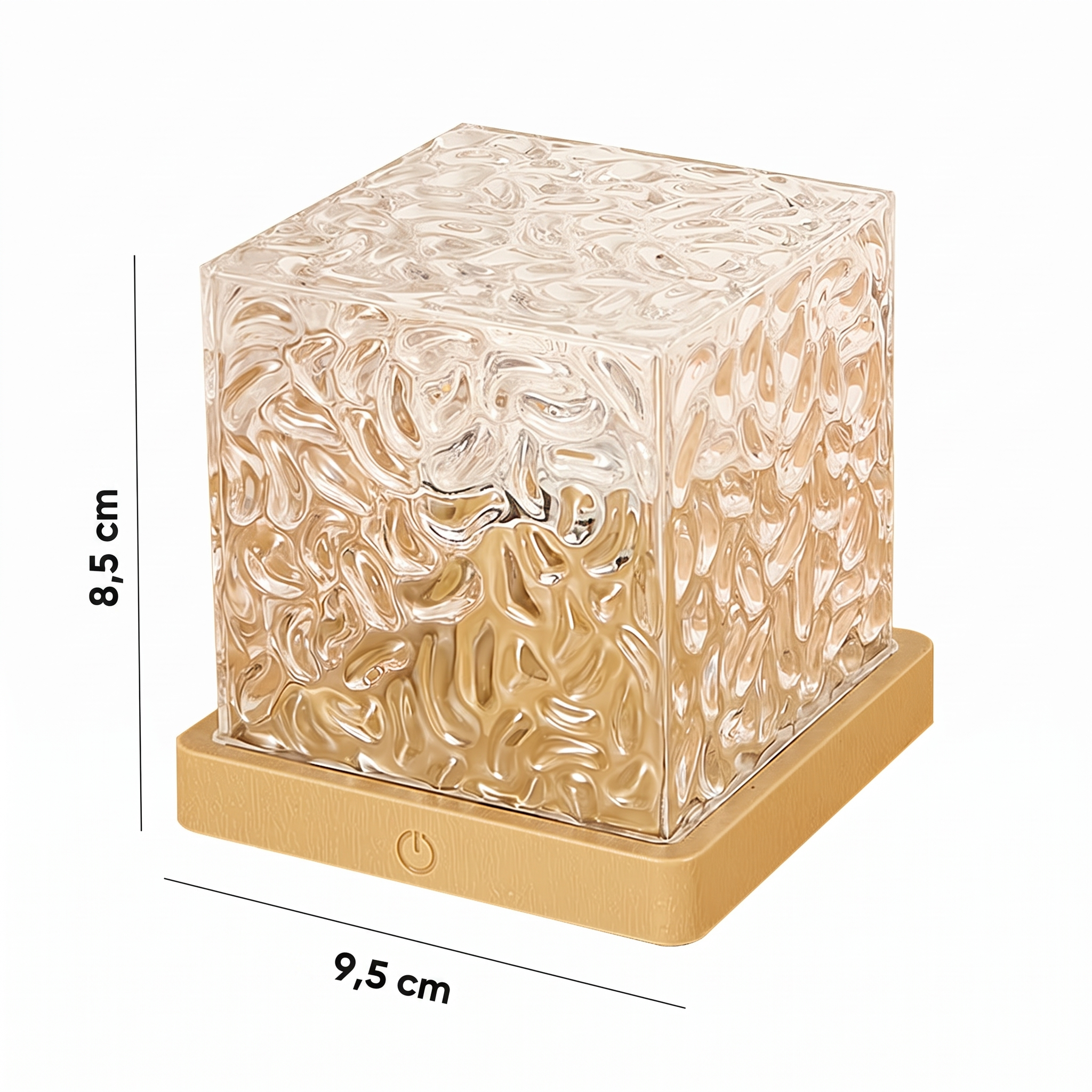 Dimensions de la lampe cube LumoWave