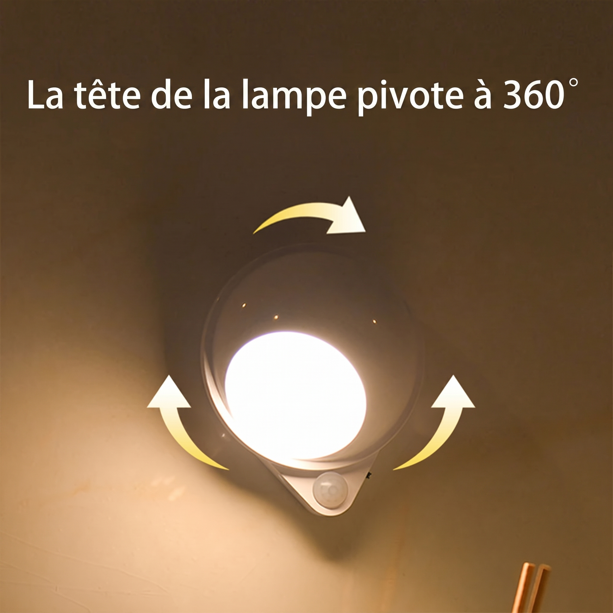 Tête pivotante à 360° de la GlowMate