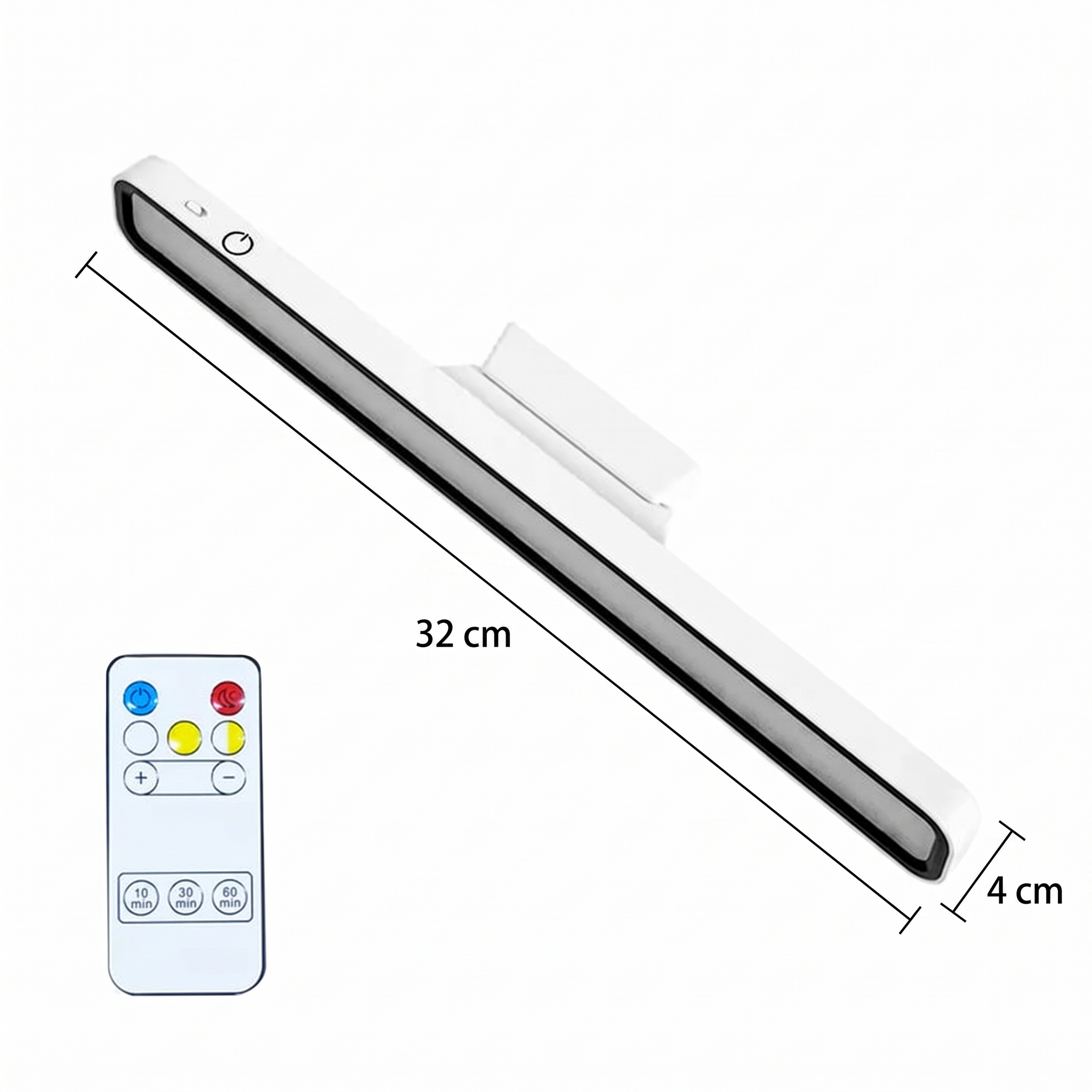 Barre lumineuse TapBright blanche et sa télécommande
