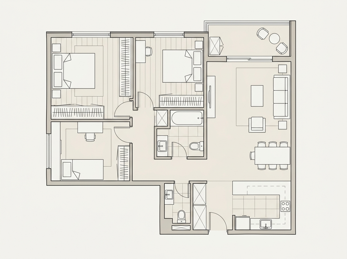 Планировка 85,0 м²
