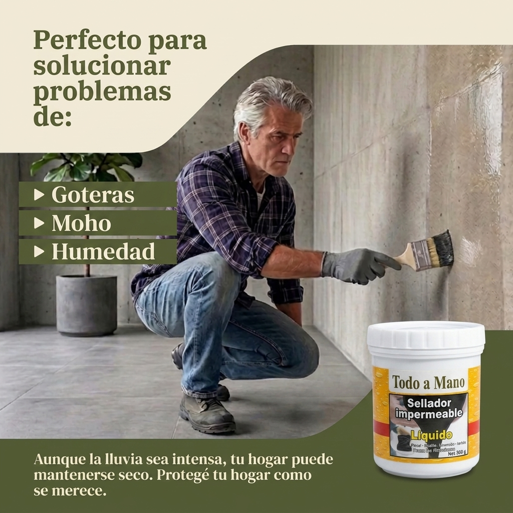 Aplicación del sellador con pincel