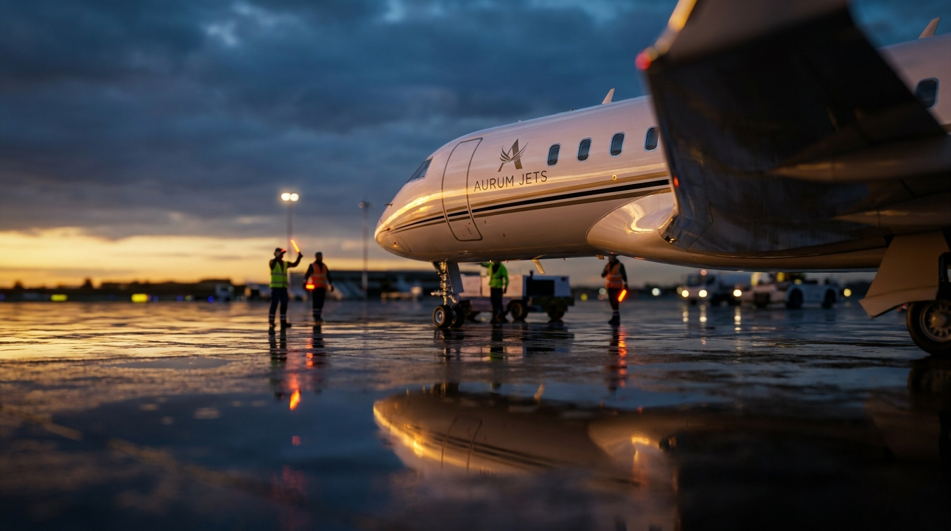 TheJetVale aircraft at dusk