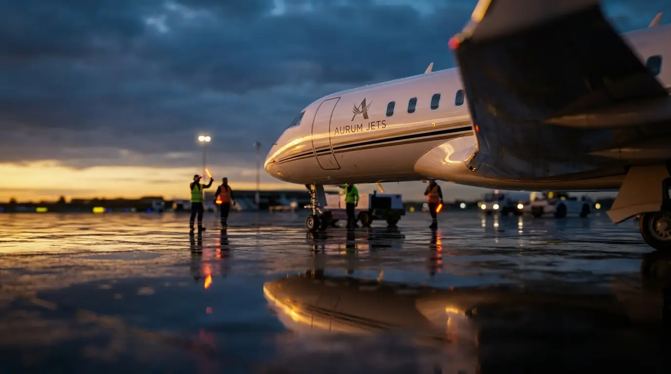 TheJetVale aircraft at dusk