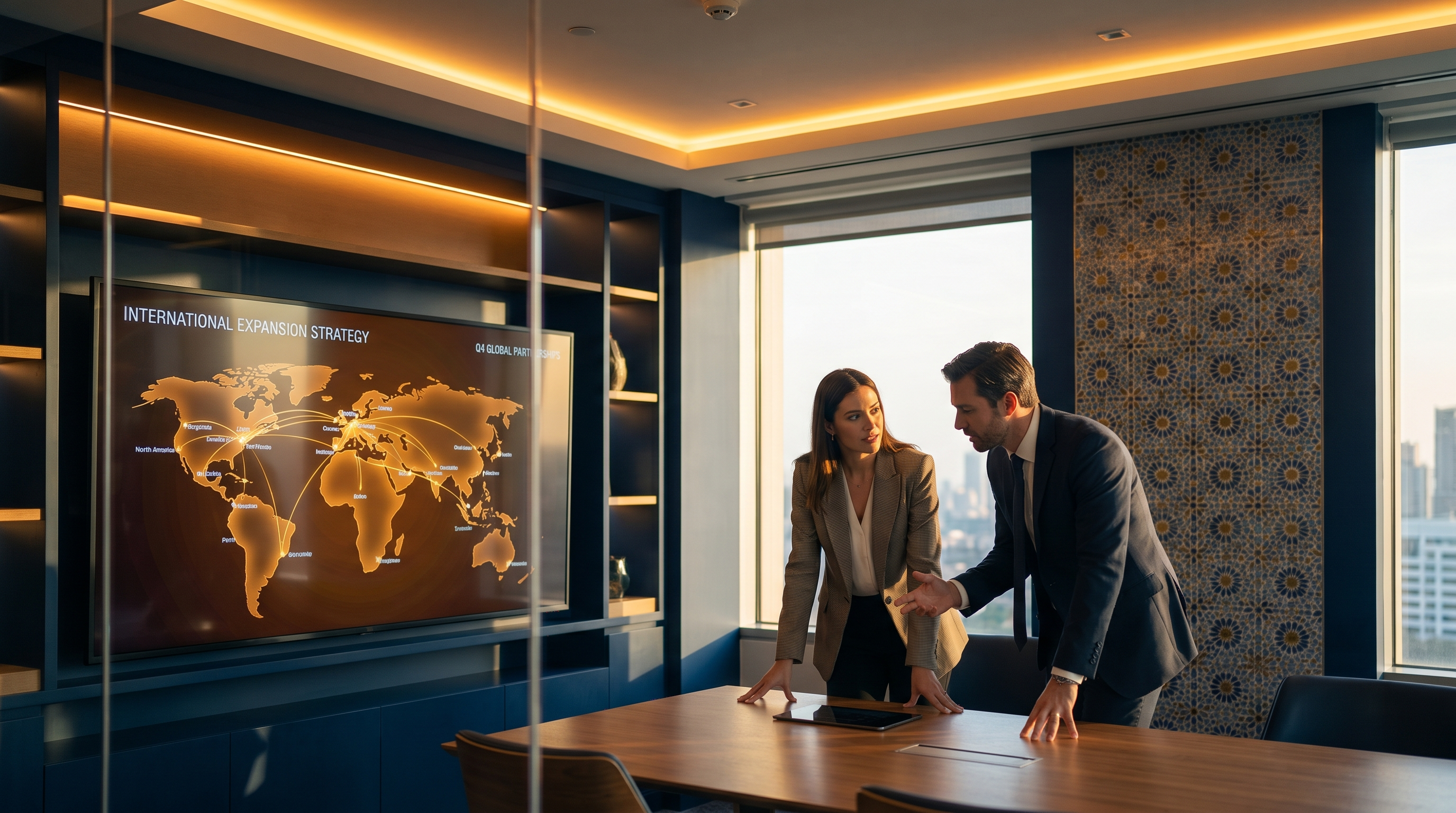 Lumilink strategists planning international market expansion