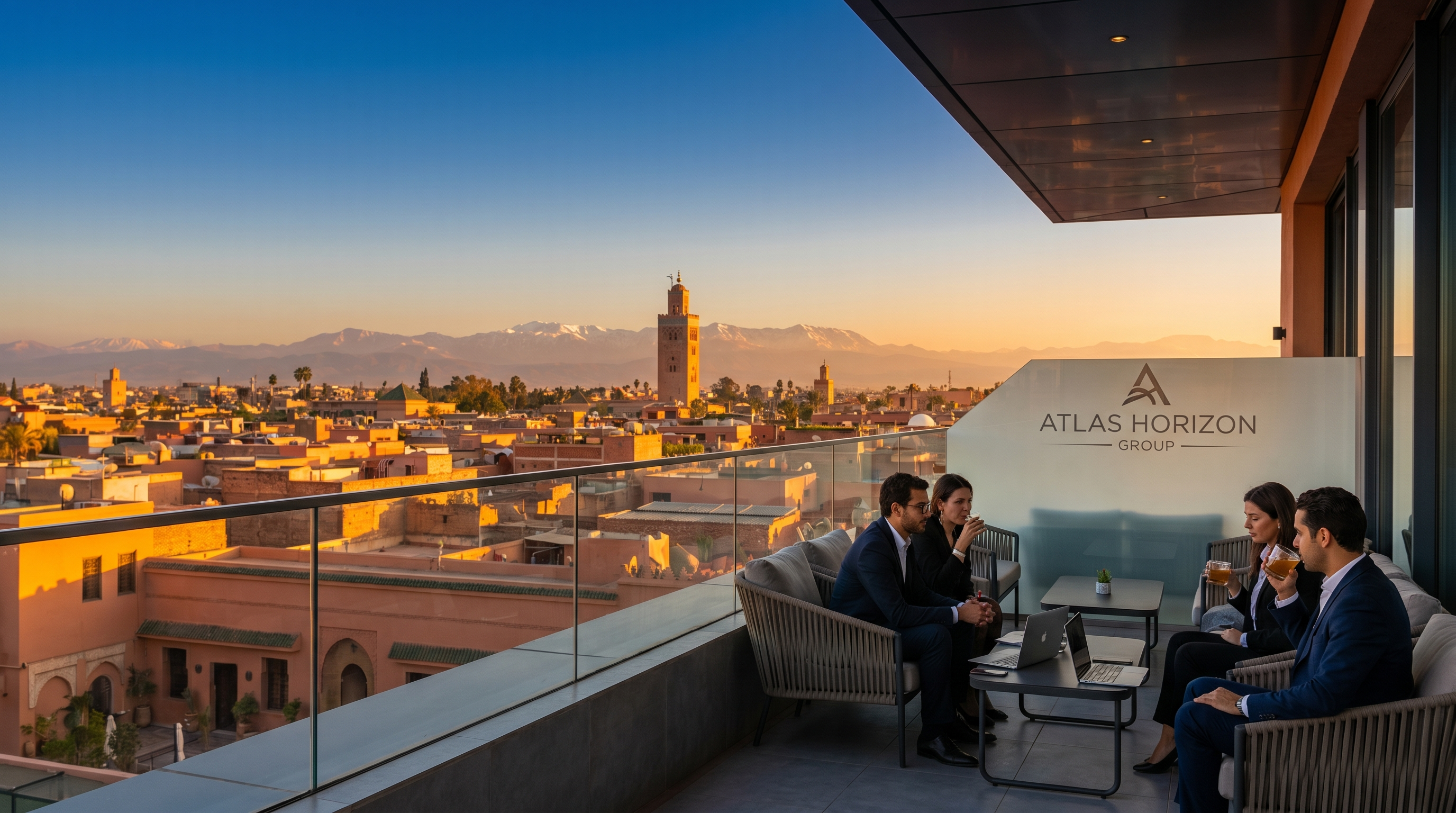 Marrakech at golden hour, home of Lumilink's operations hub