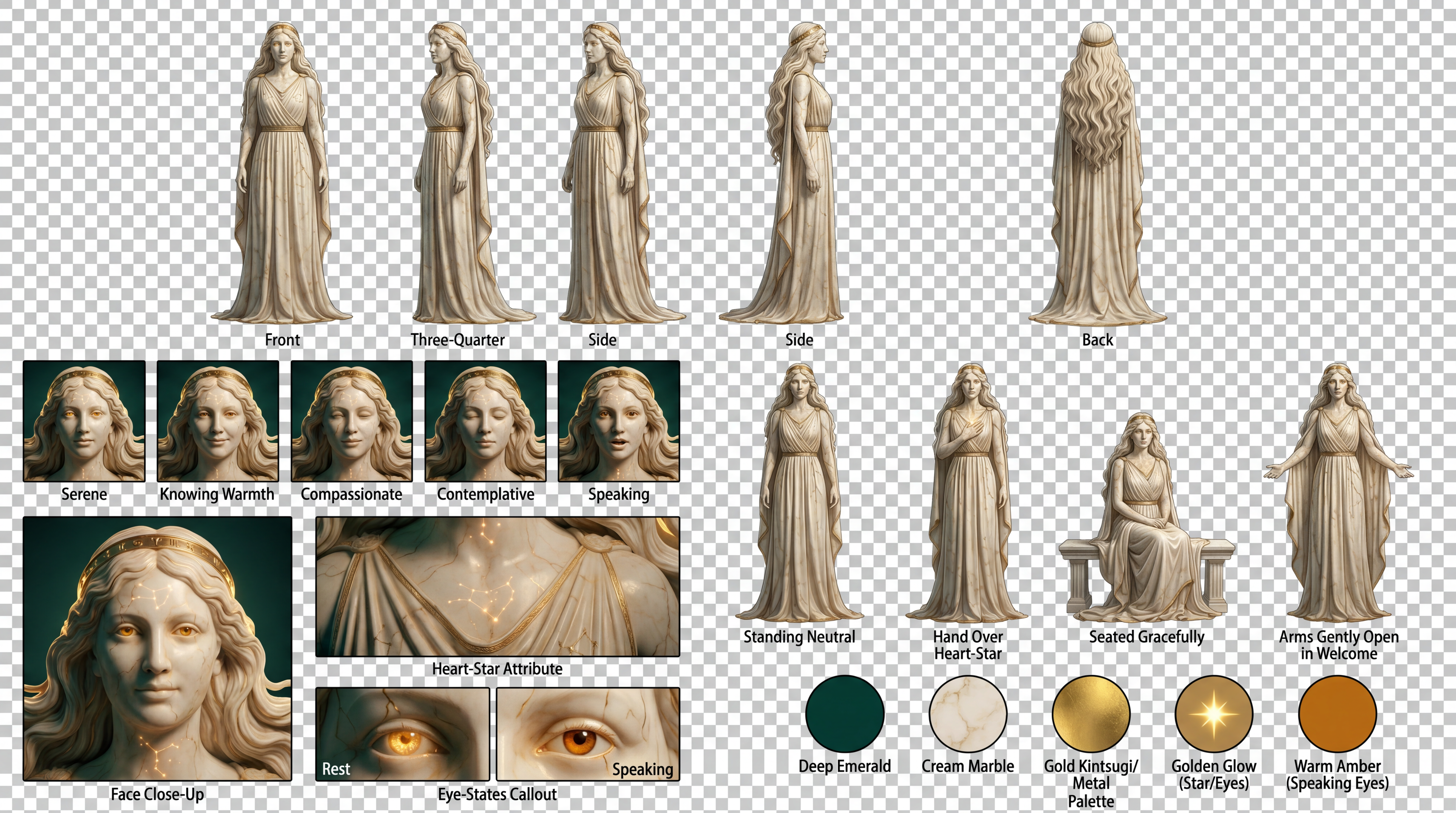 Sophia model sheet 2